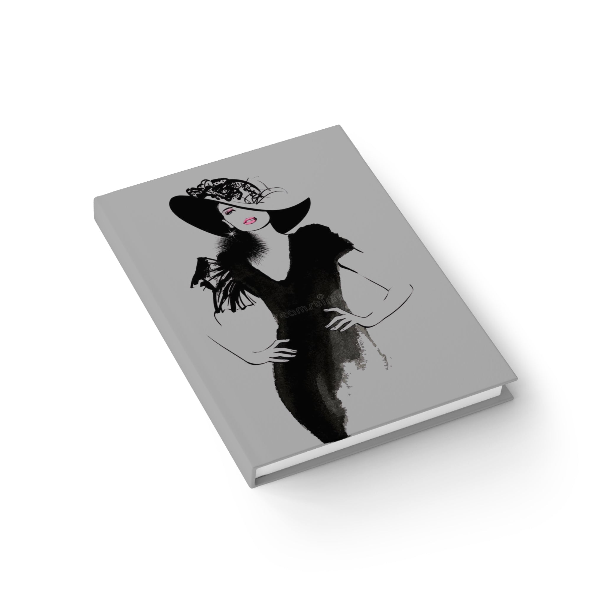 Vintage Fashion Journal — Elegant Lady Illustration Hardcover Notebook - Creations by Chris and Carlos