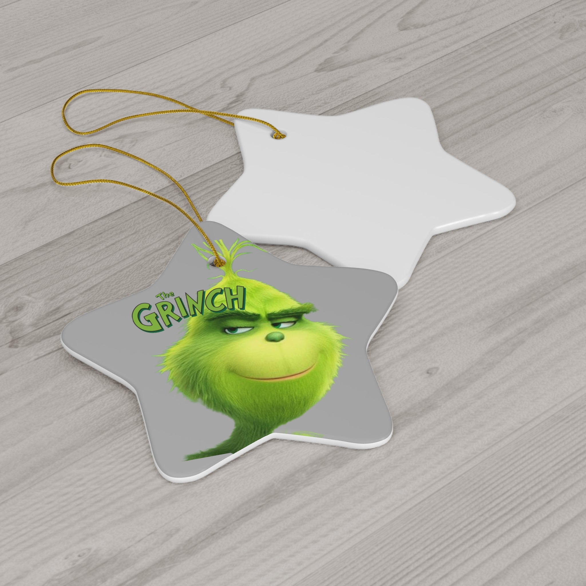 The Grinch- Ceramic Ornament, 4 Shapes - Creations by Chris and Carlos