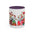 Mama Floral Accent Coffee Mug — Colorful The Little Mermaid Mom Coffee Cup (11/15 oz)
