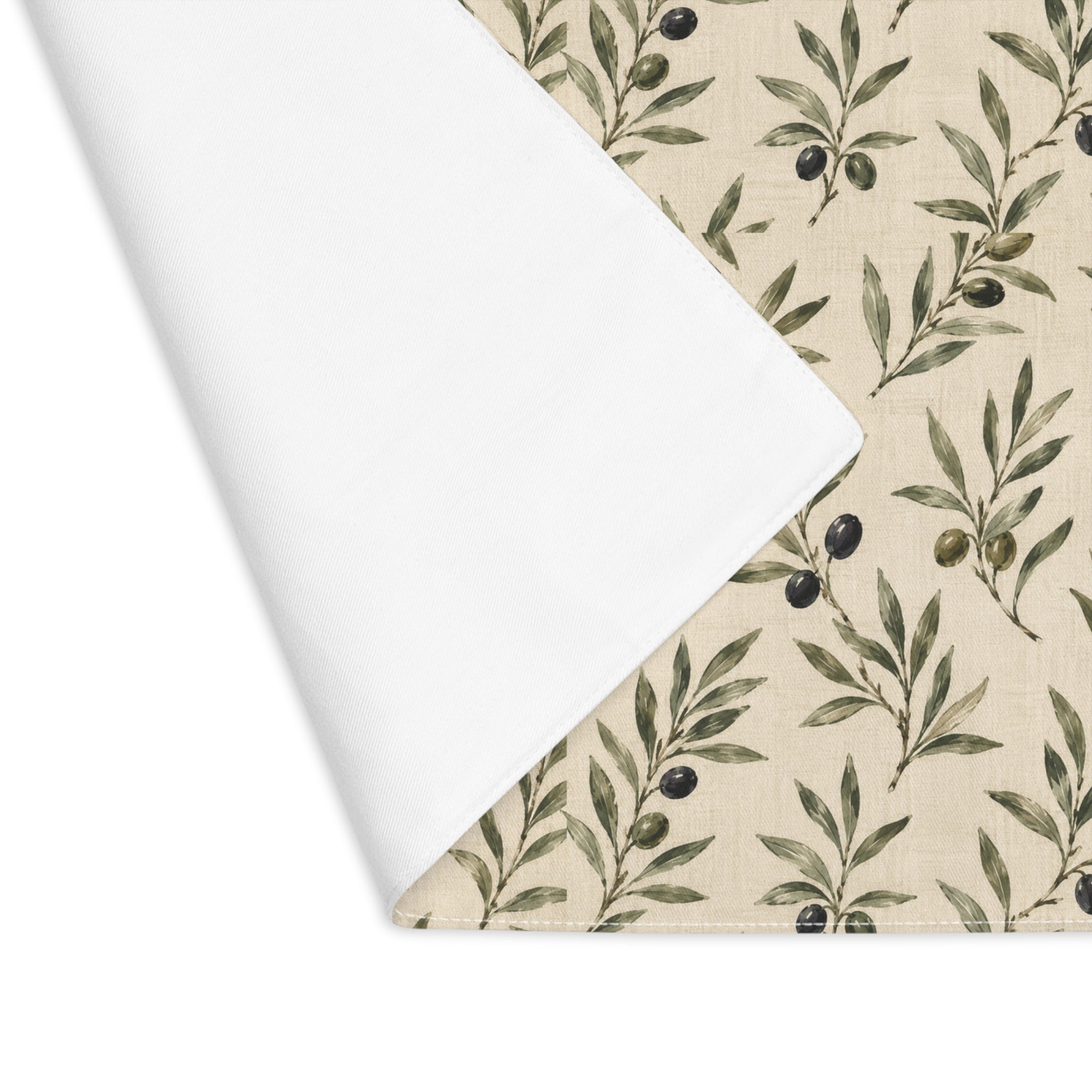 Olive Branch Pattern Placemat – Rustic Botanical Table Decor - Creations by Chris and Carlos