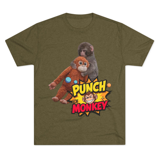 Punch the Monkey T-Shirt — Retro Comic Cartoon Monkey Graphic Tee - Creations by Chris and Carlos