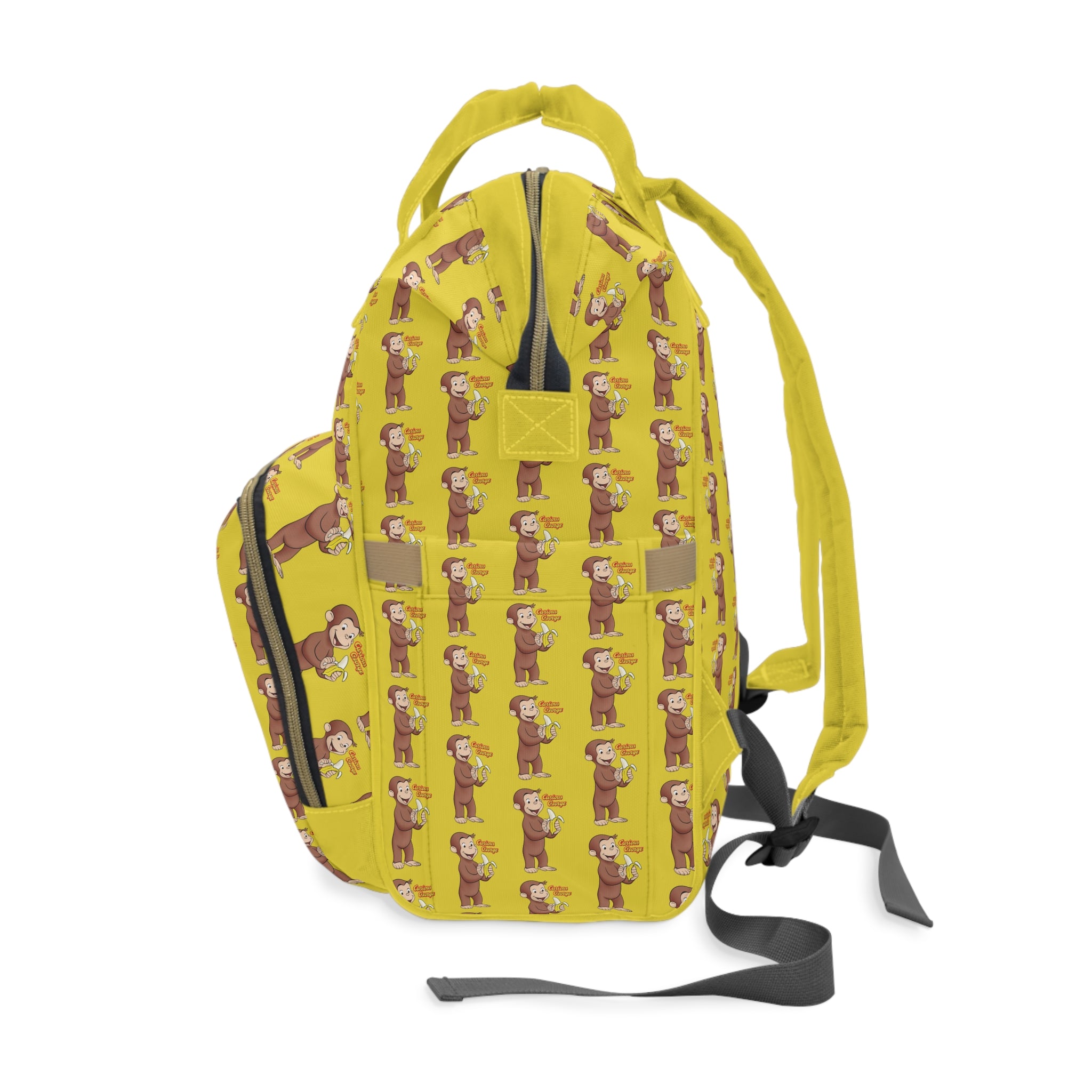 Diaper Backpack — Cute Curious George Pattern Multifunctional Baby Bag - Creations by Chris and Carlos