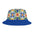 Sol y Alegría (Sun and Joy) Collection- Floral Tile Blue Bucket Hat — Mediterranean Mosaic Garden Print - Creations by Chris and Carlos