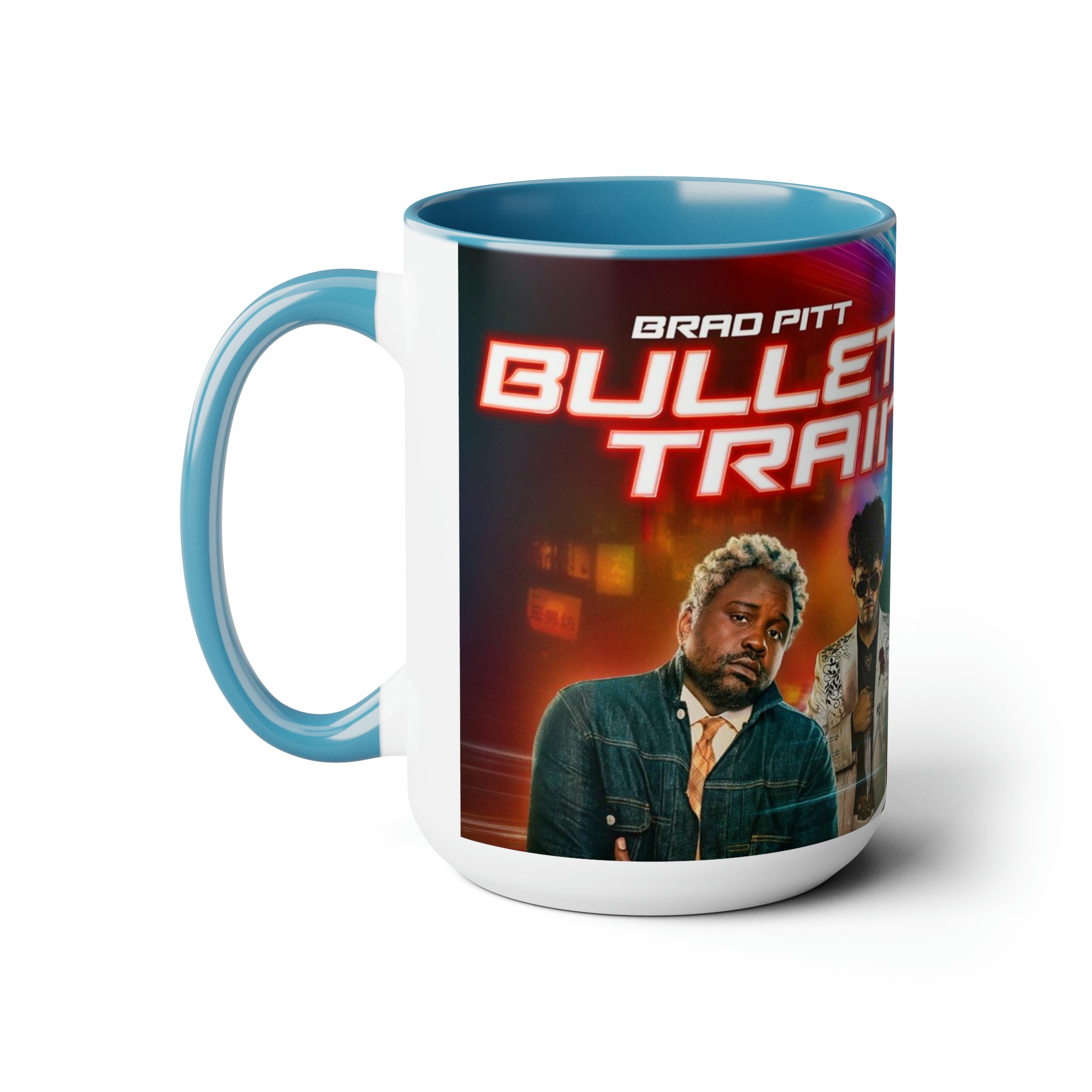 Bullet Train- Two-Tone Coffee Mugs, 15oz - Creations by Chris and Carlos