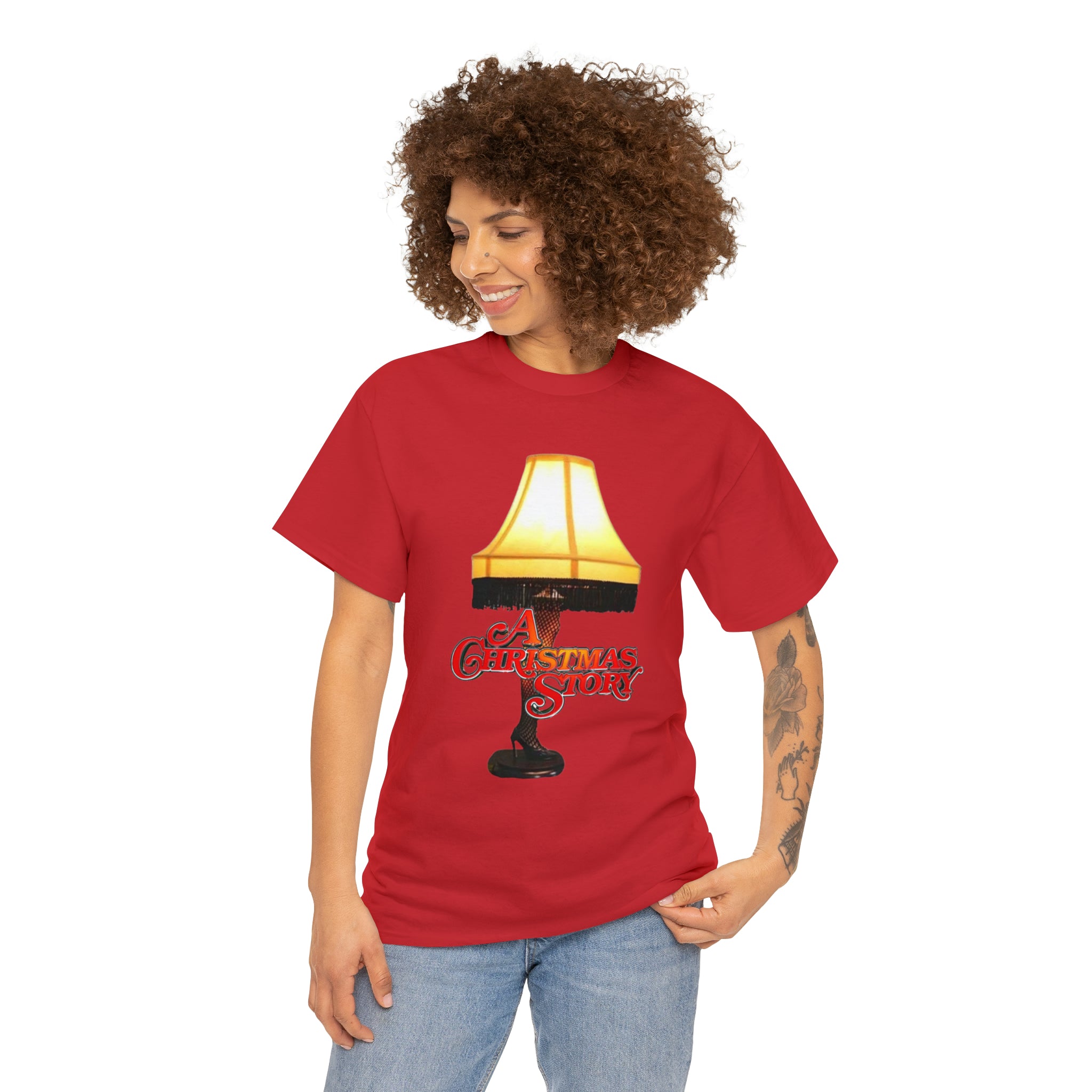 A Christmas Story- Leg Lamp Unisex Heavy Cotton T-Shirt - Creations by Chris and Carlos