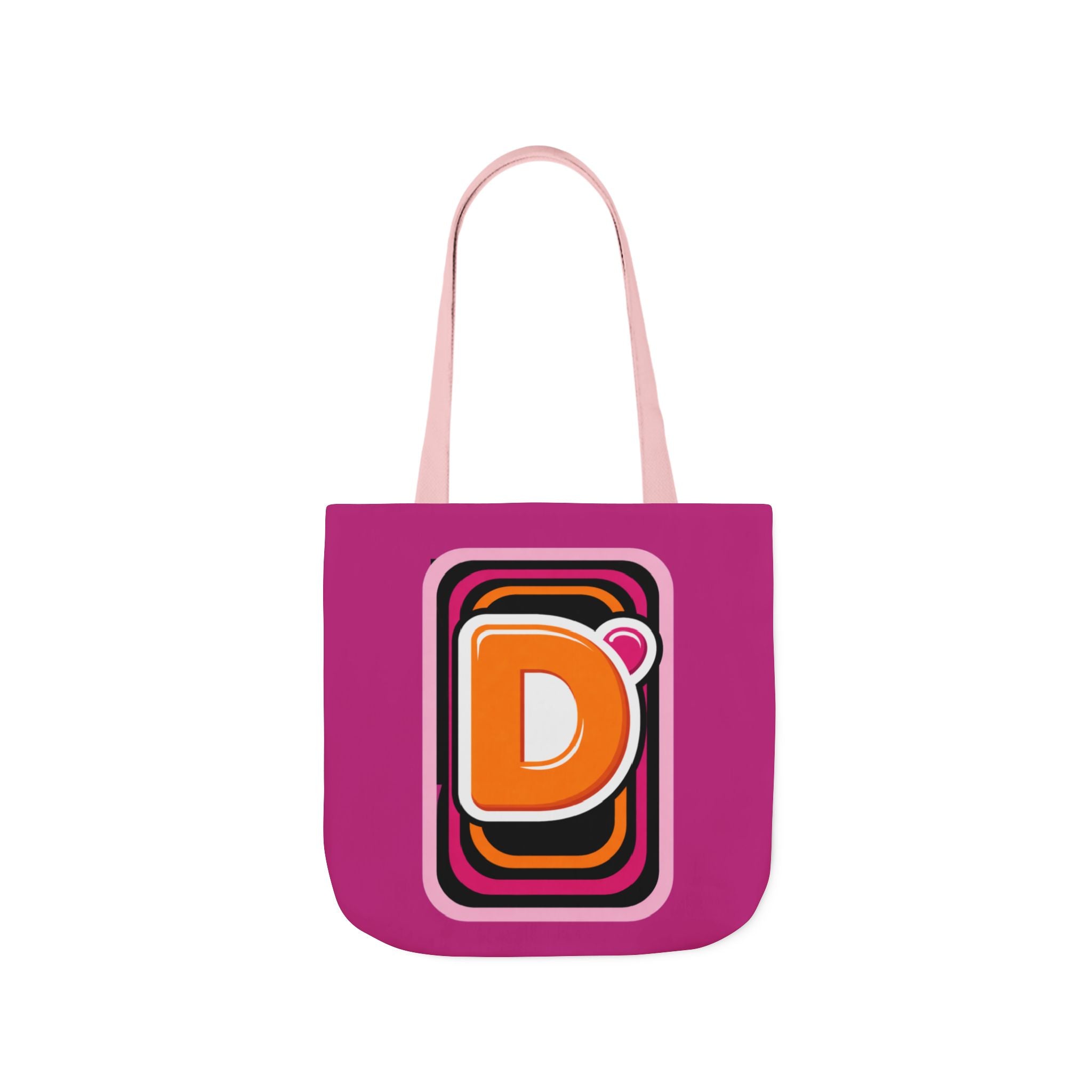 Tote Bag — Retro Pink 'Dunkin' D Logo' Canvas Tote - Creations by Chris and Carlos
