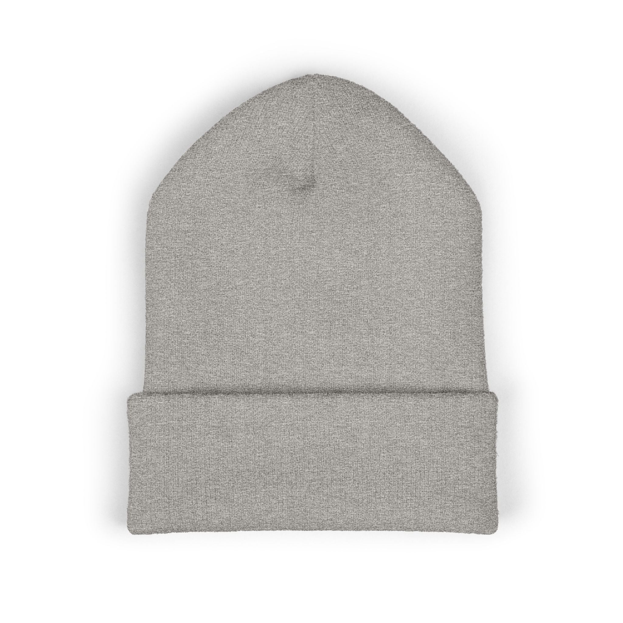 Embroidered Gold Cassette Beanie — Retro Music Cuffed Hat - Creations by Chris and Carlos