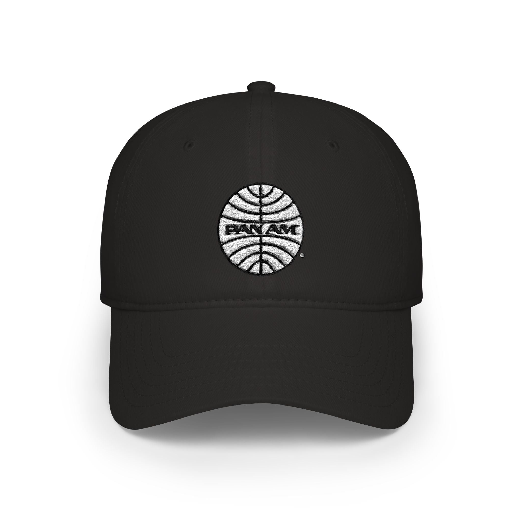 Pan Am Airlines Basketball Logo Low Profile Cap — Embroidered Sport Ball Dad Hat - Creations by Chris and Carlos