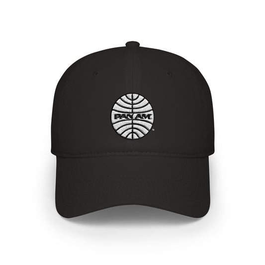 Pan Am Airlines Basketball Logo Low Profile Cap — Embroidered Sport Ball Dad Hat - Creations by Chris and Carlos