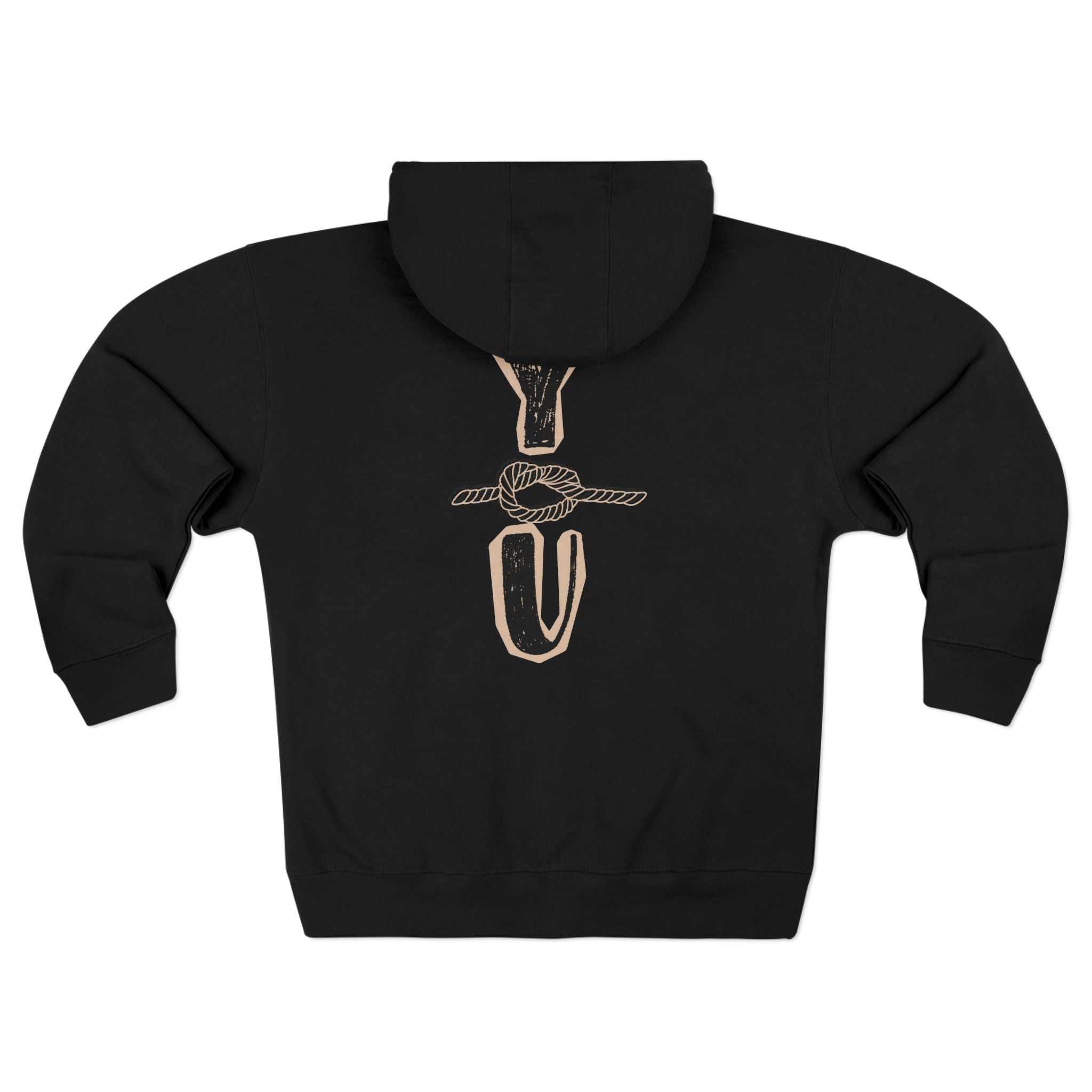Y KNOT U Rope Knot Anchor Zip Hoodie — Nautical Graphic Unisex Zip-Up - Creations by Chris and Carlos