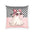 Cute Pink Ghost Pillow — Checkerboard Kawaii Velvet Throw Pillow