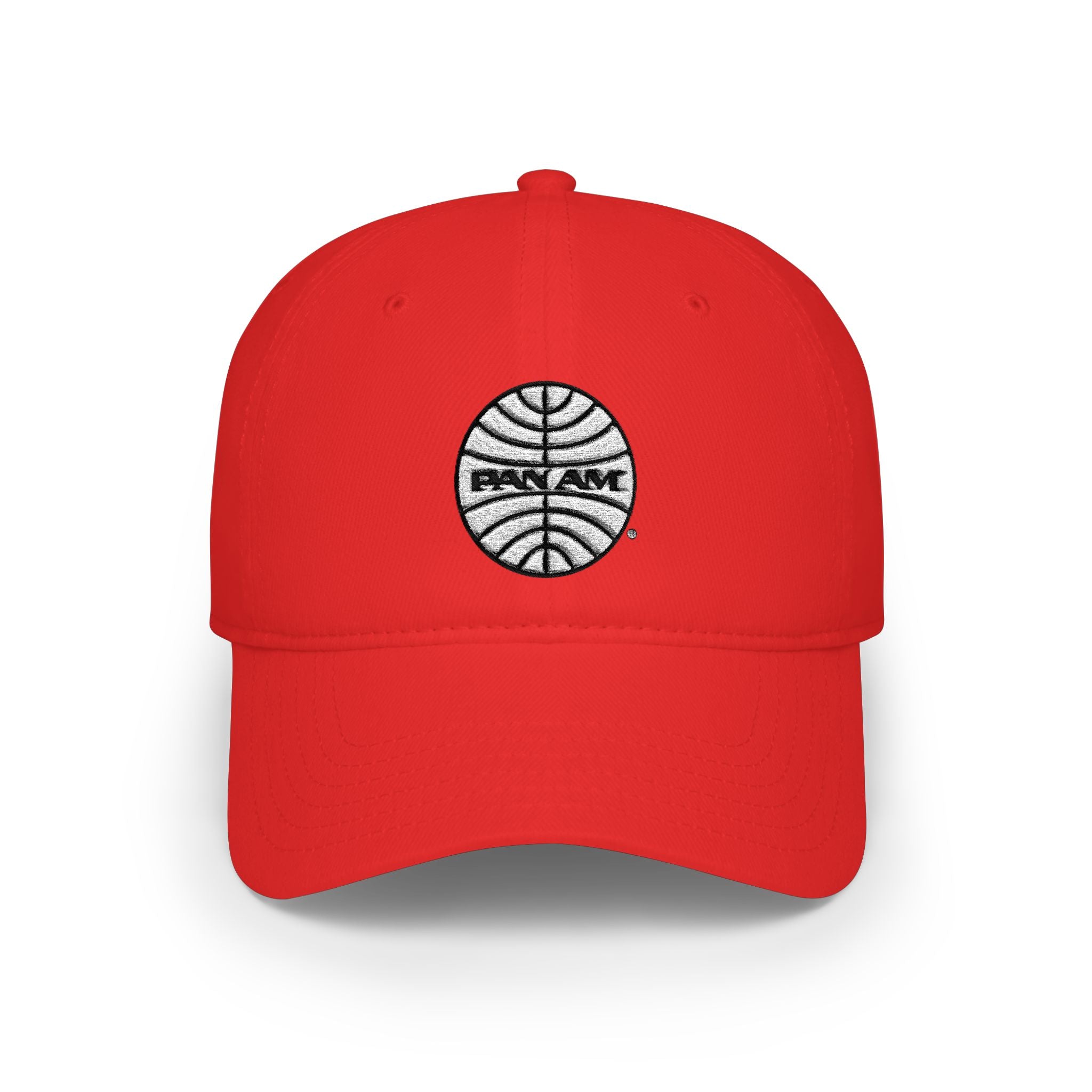 Pan Am Airlines Basketball Logo Low Profile Cap — Embroidered Sport Ball Dad Hat - Creations by Chris and Carlos