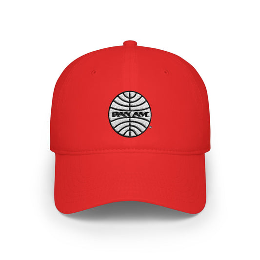 Pan Am Airlines Basketball Logo Low Profile Cap — Embroidered Sport Ball Dad Hat - Creations by Chris and Carlos