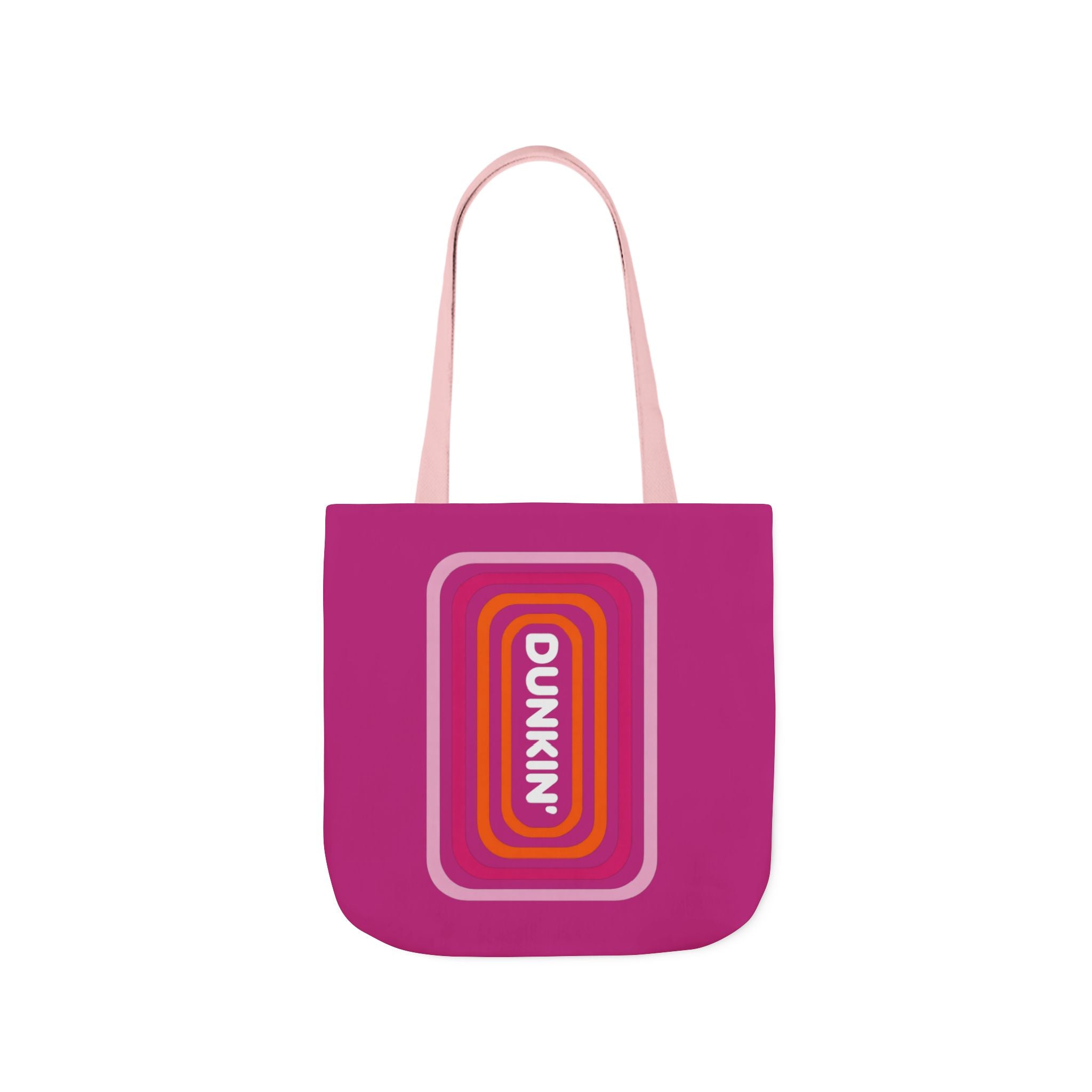 Tote Bag — Retro Pink 'Dunkin' Logo' Canvas Tote - Creations by Chris and Carlos