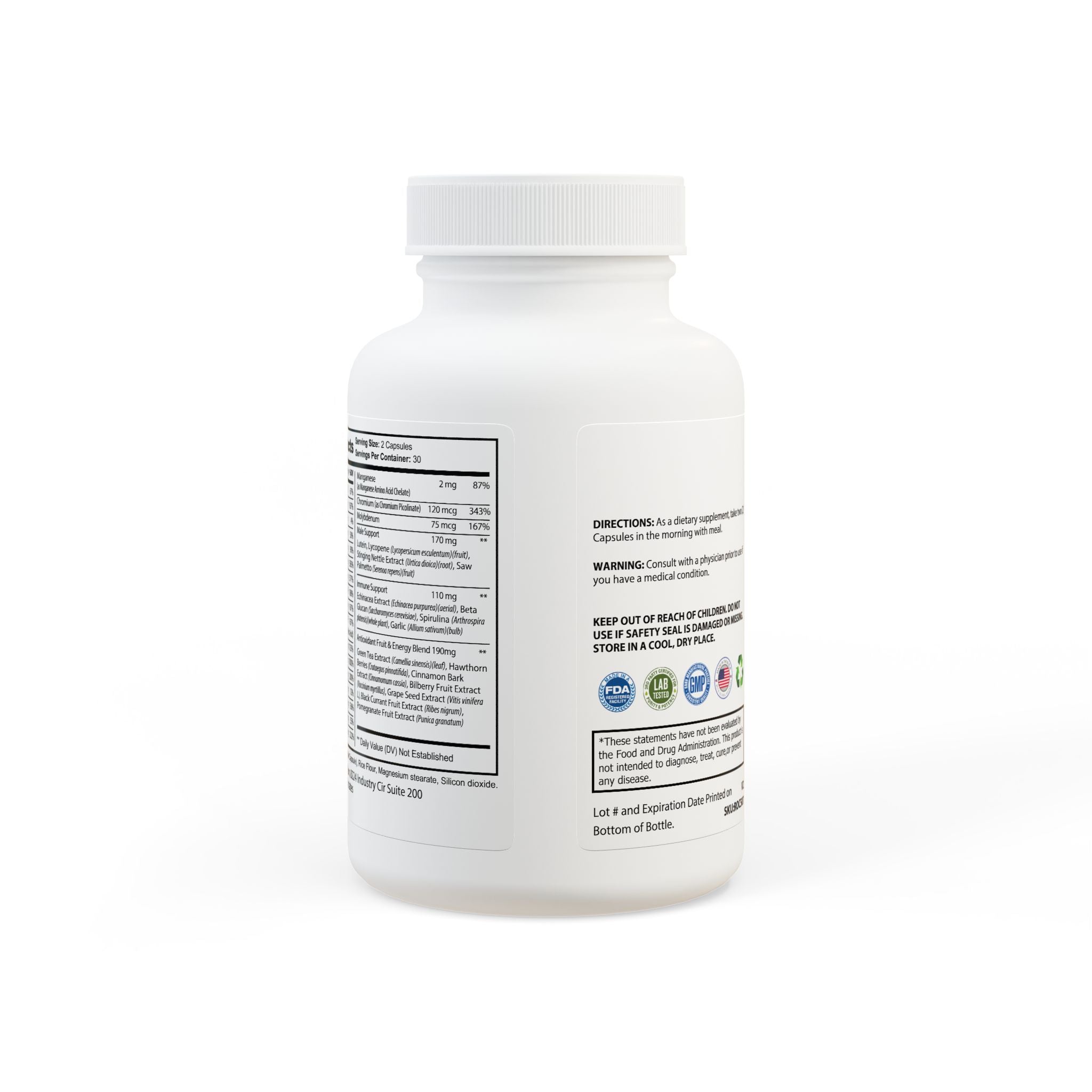 Multivitamin for Men Supplement (60 Capsules) - Creations by Chris and Carlos