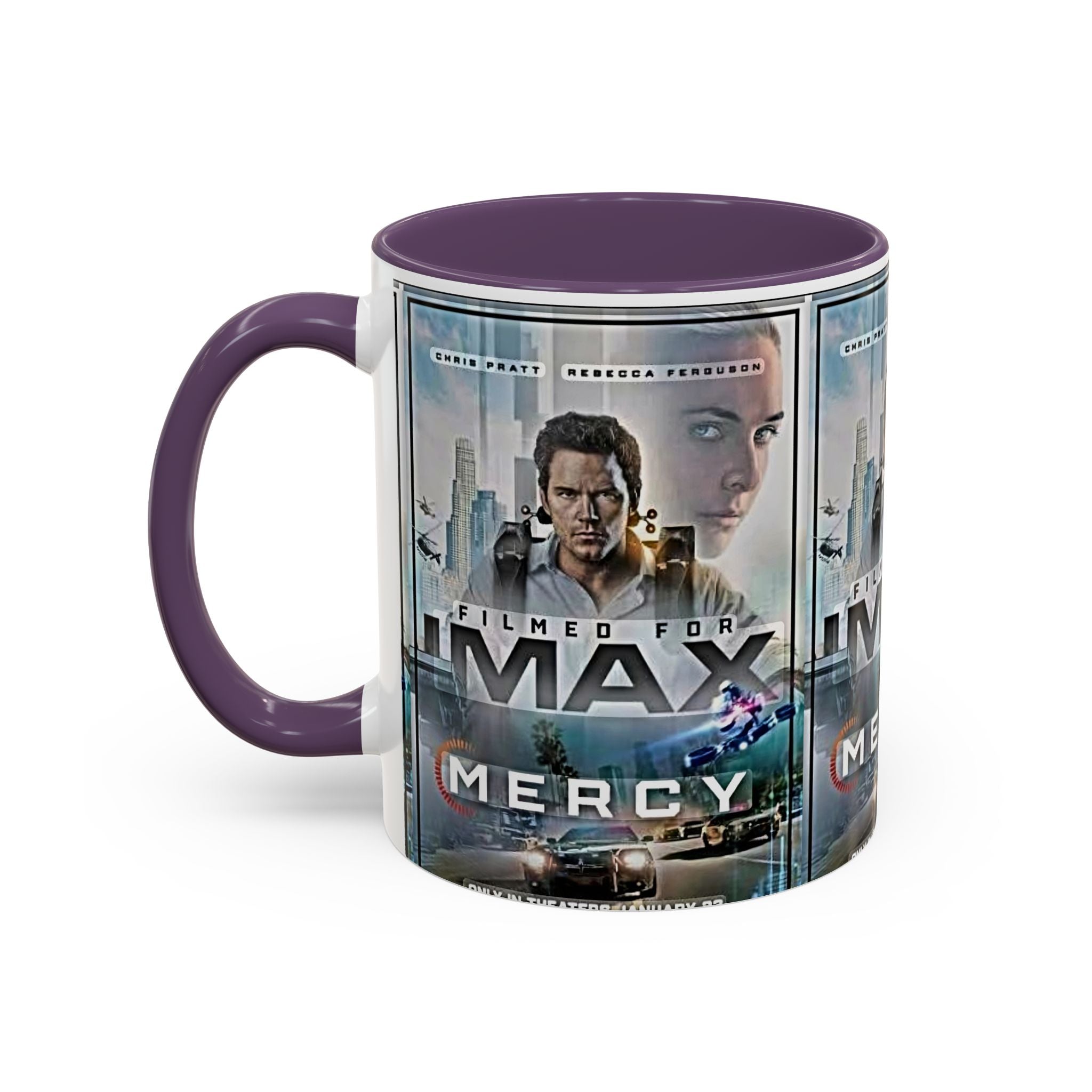 Accent Coffee Mug — 'Mercy' Movie Poster Design (11/15oz) - Creations by Chris and Carlos