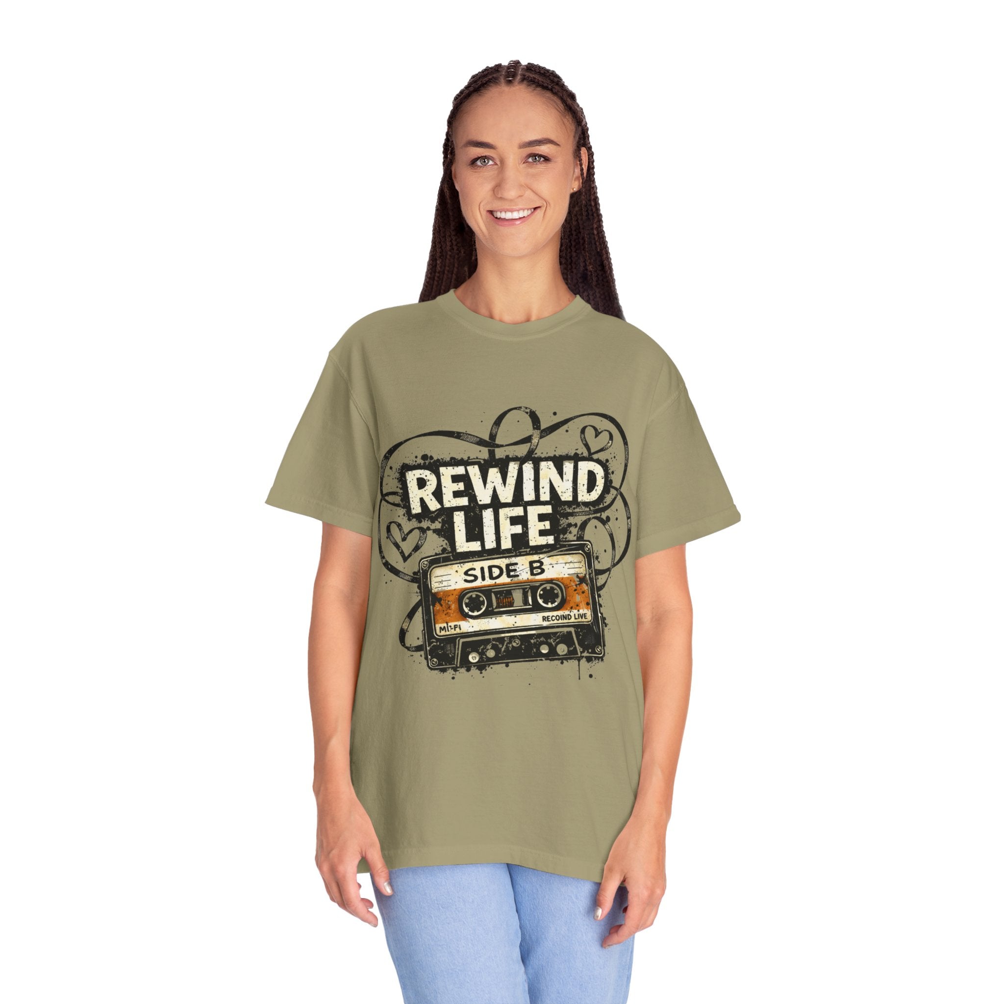 Rewind Life Cassette T-Shirt - Creations by Chris and Carlos