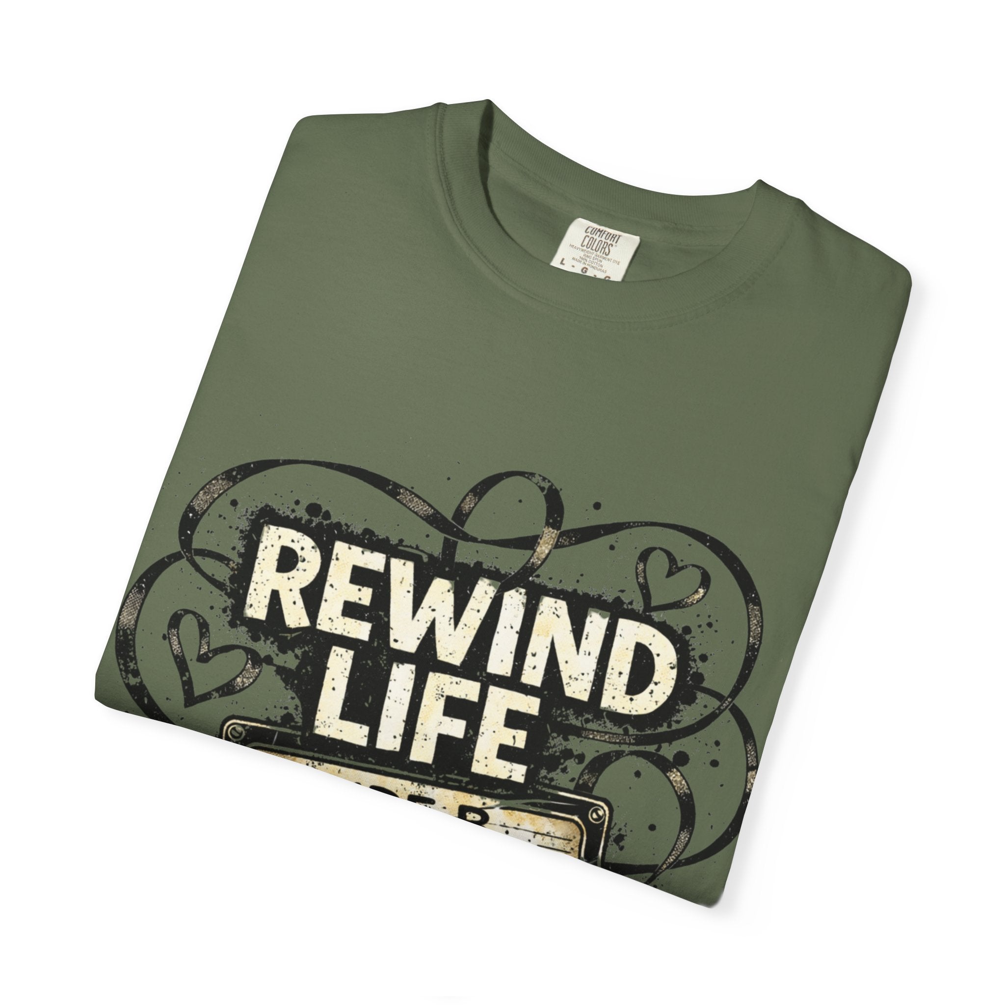 Rewind Life Cassette T-Shirt - Creations by Chris and Carlos