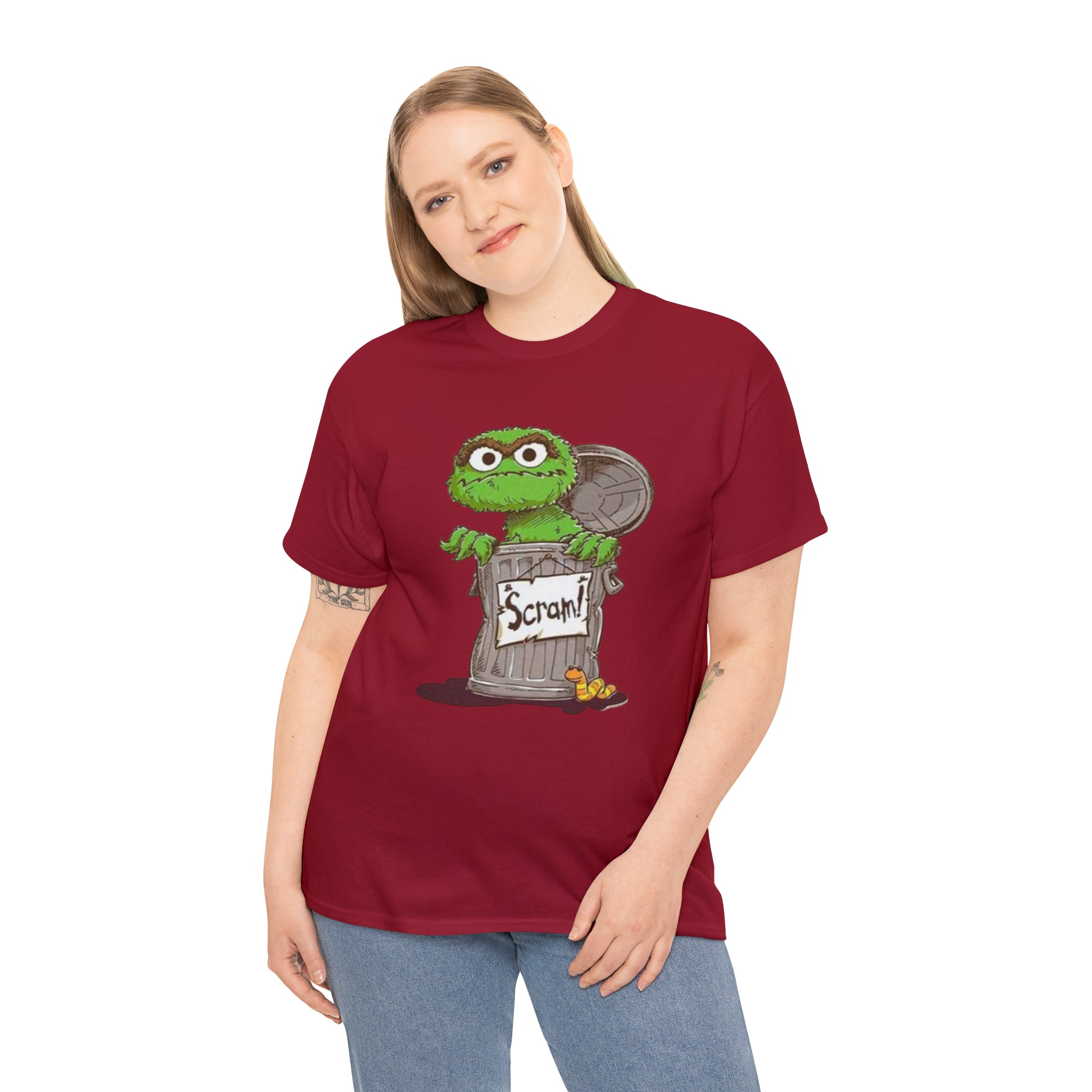 Oscar the Grouch- Unisex Heavy Cotton T-Shirt - Creations by Chris and Carlos