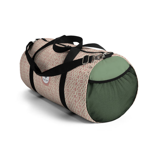 Prism Point Athletic Collection Blush Geometric Duffel Bag — Patterned Travel & Gym Weekender - Creations by Chris and Carlos