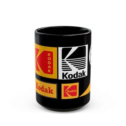 Kodak Logo Black Coffee Mug — Retro Film Photography Gift (11oz/15oz) - Creations by Chris and Carlos