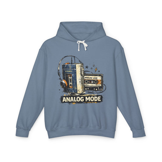 Analog Mode Hoodie — Retro Cassette & Walkman Vintage Music Pullover - Creations by Chris and Carlos