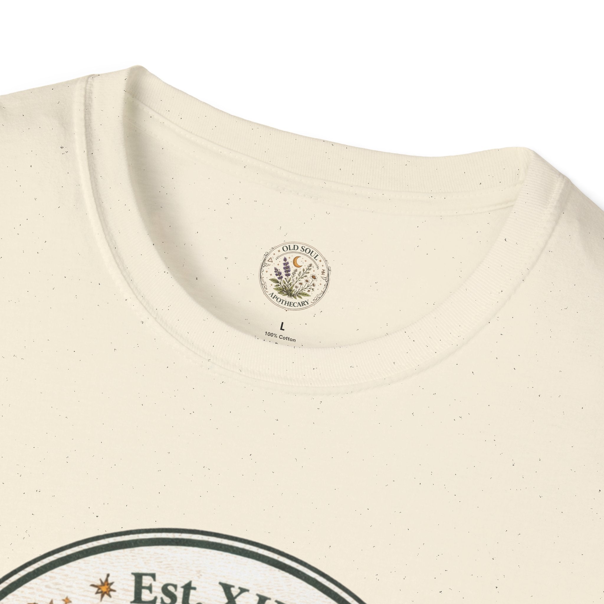 Old Soul Apothecary T-Shirt – Vintage Herbal Moon Graphic Tee - Creations by Chris and Carlos
