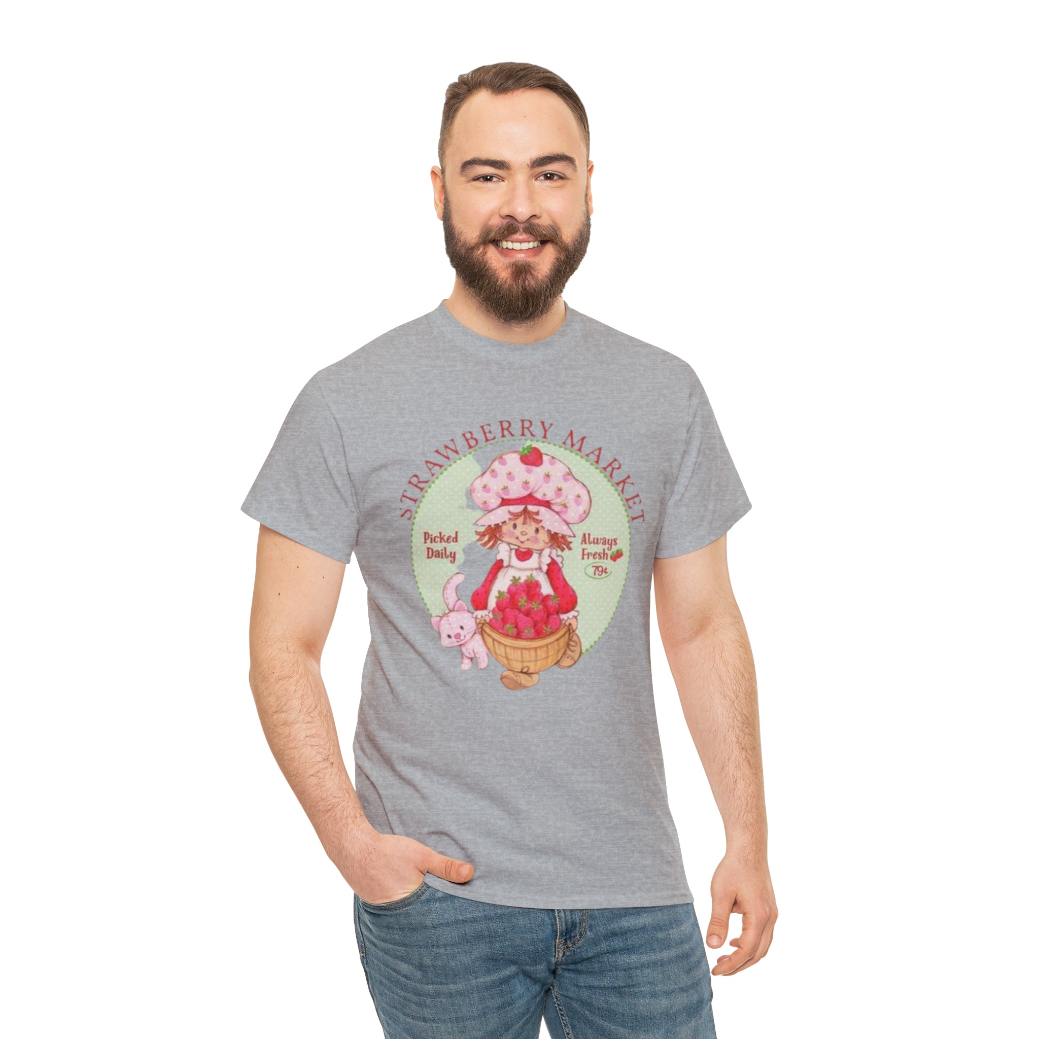 Strawberry Shortcake-  Unisex Heavy Cotton T-Shirt - Creations by Chris and Carlos