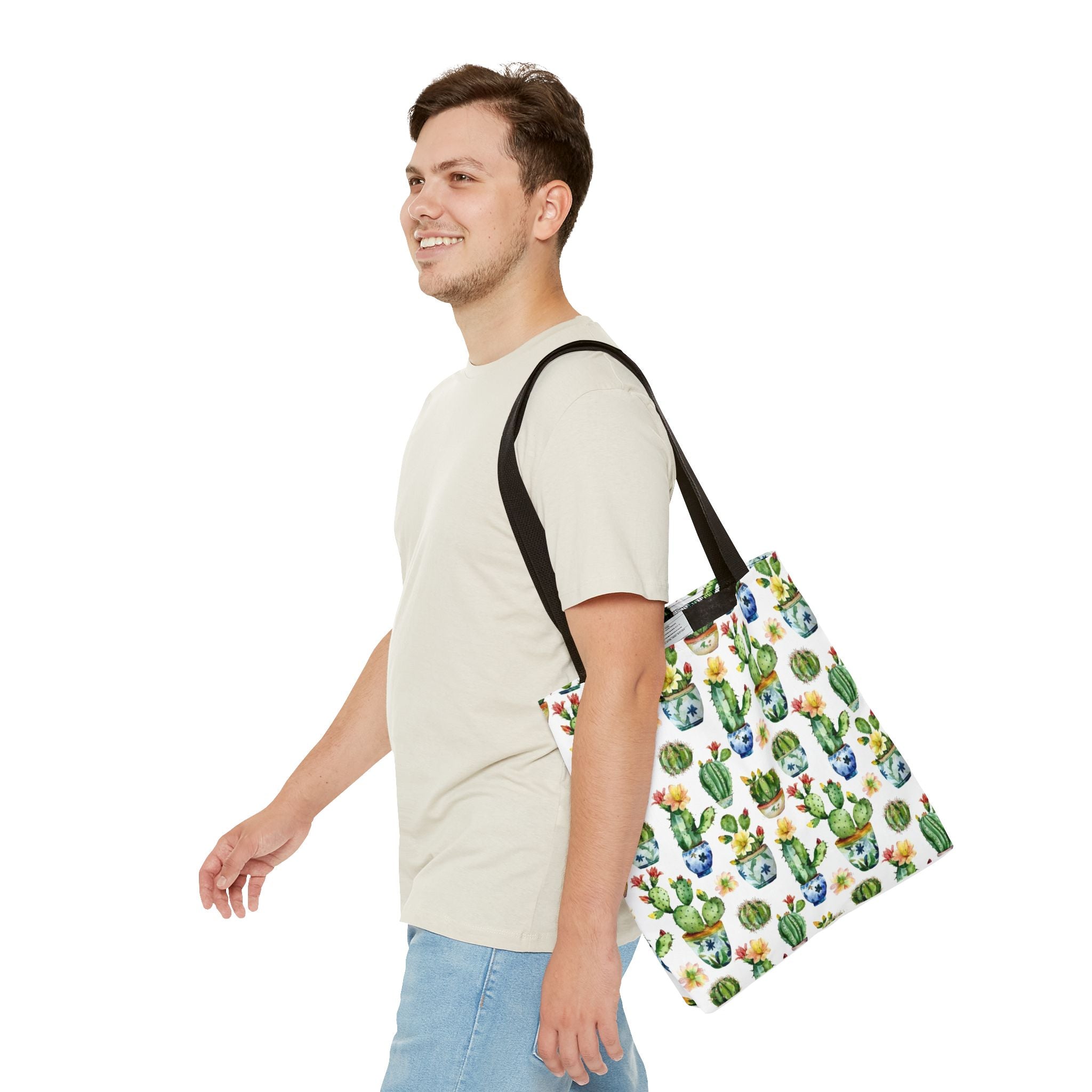 Sol y Alegría (Sun and Joy) Collection- Cactus Succulent Pattern Microfiber Blanket Soft Velveteen Throw for Home & Garden Lovers Cactus Watercolor Tote Bag – Floral Potted Succulent Pattern All-Over Print - Creations by Chris and Carlos