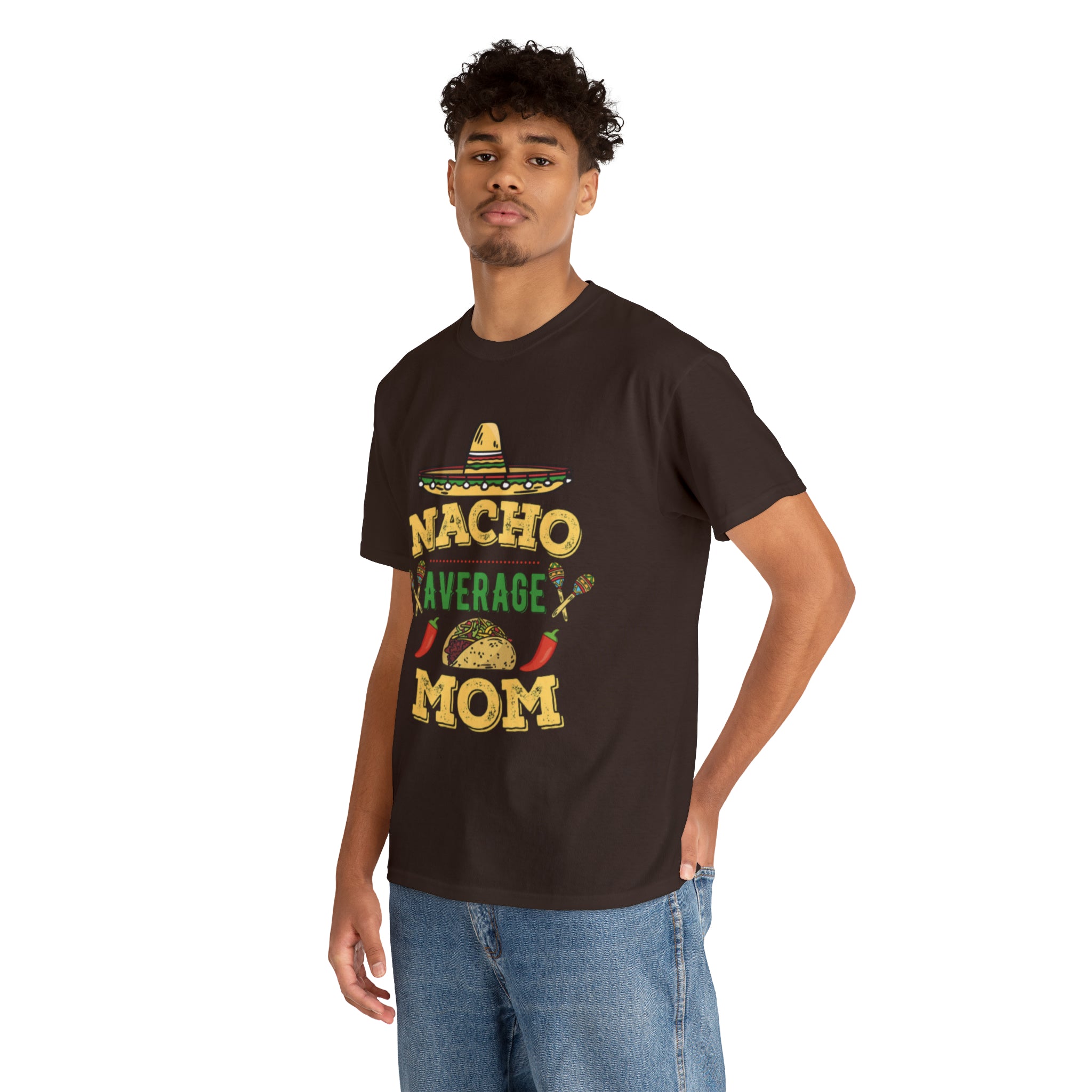 Nacho Average Mom- Unisex Heavy Cotton T-Shirt - Creations by Chris and Carlos