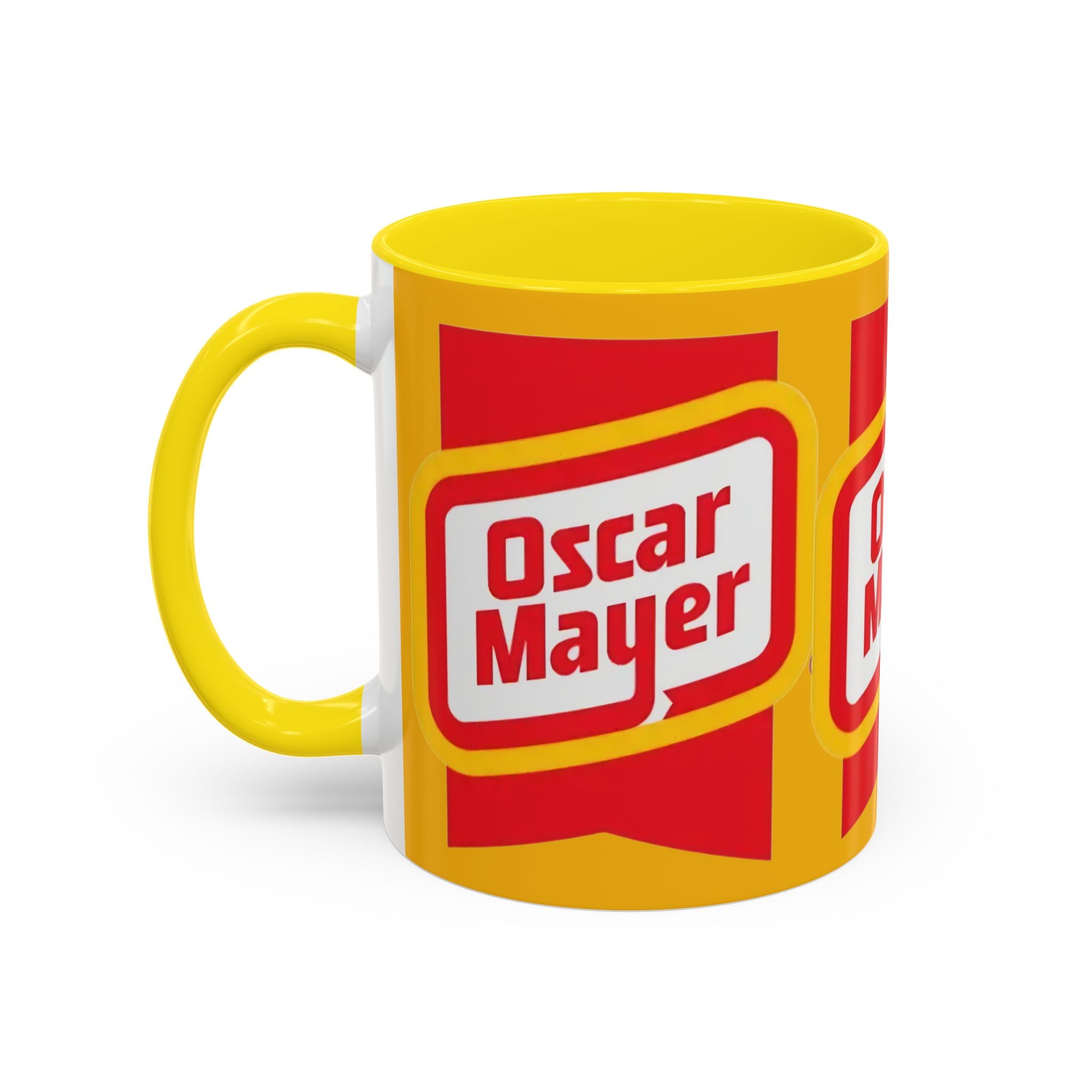 Accent Mug — Retro Oscar Mayer Logo Coffee Cup (11/15 oz) - Creations by Chris and Carlos