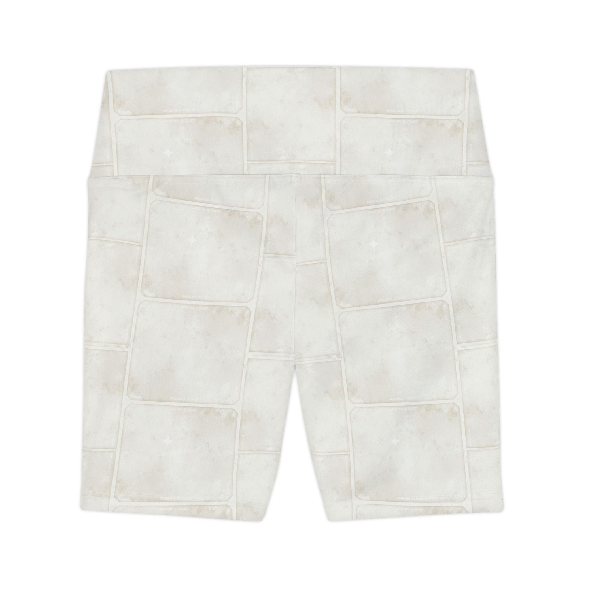 Women's Workout Shorts — Light Washed Patchwork Print AOP - Creations by Chris and Carlos