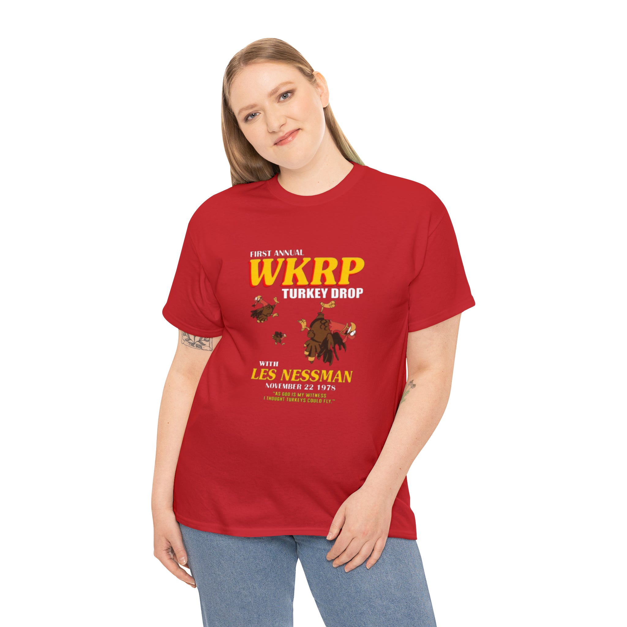 WKRP 70's TV Show- Unisex Heavy Cotton T-Shirt - Creations by Chris and Carlos