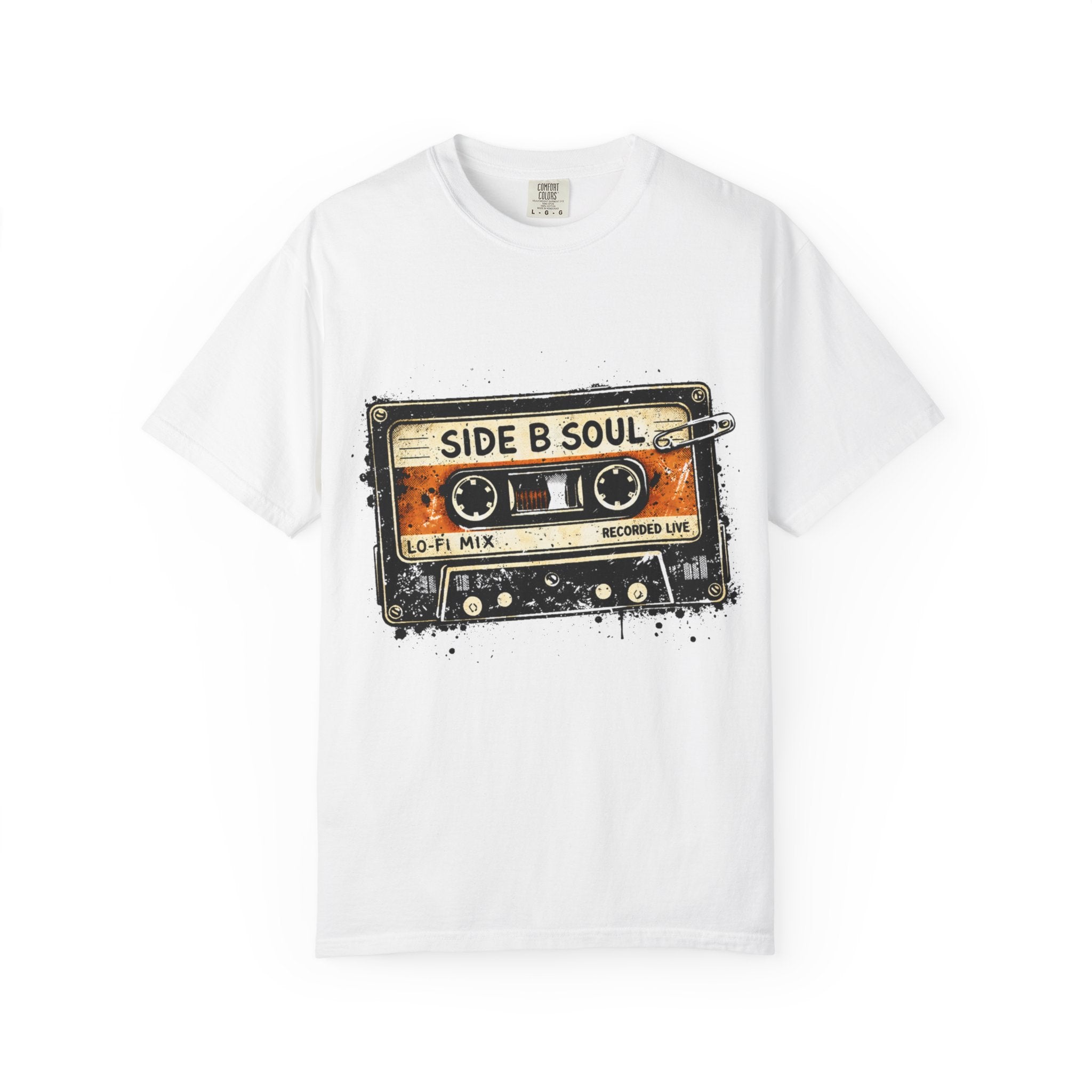 Analog Cassette T-Shirt — "Side B Soul" Vintage Tape Music Tee - Creations by Chris and Carlos