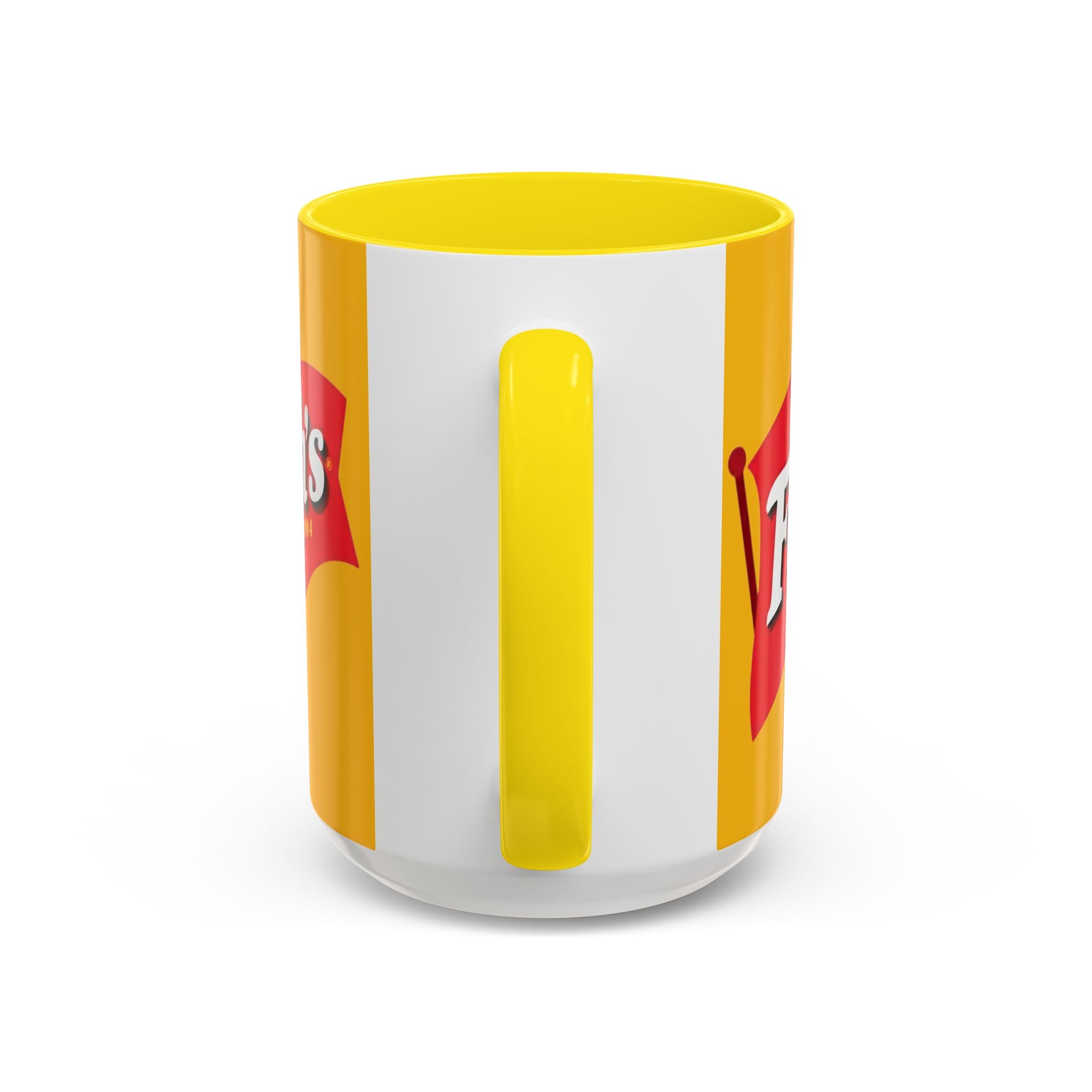 French's Mustard Logo Accent Coffee Mug — Retro Yellow 11/15oz - Creations by Chris and Carlos