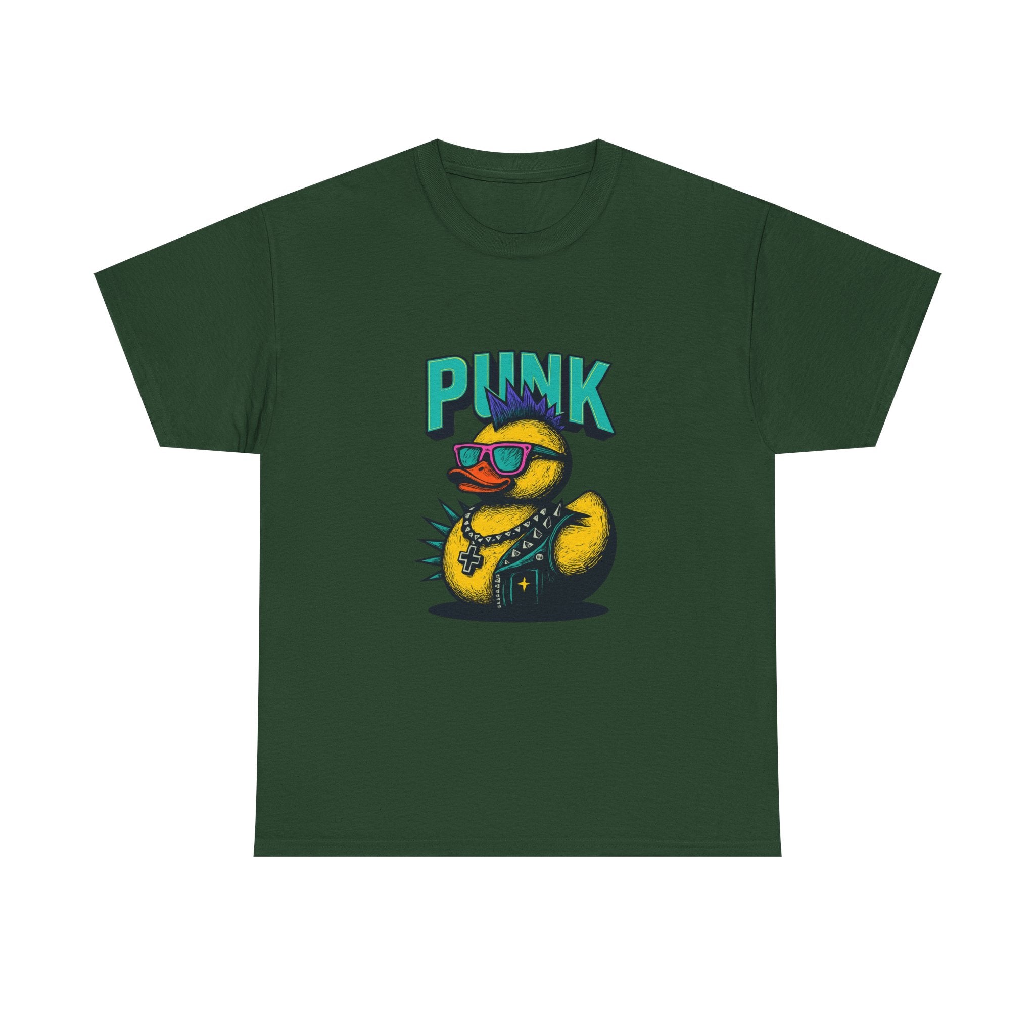 Punk Rubber Duck T-Shirt — Retro Sunglasses Duck Graphic Tee - Creations by Chris and Carlos