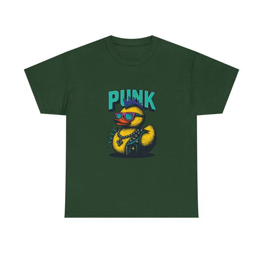 Punk Rubber Duck T-Shirt — Retro Sunglasses Duck Graphic Tee - Creations by Chris and Carlos