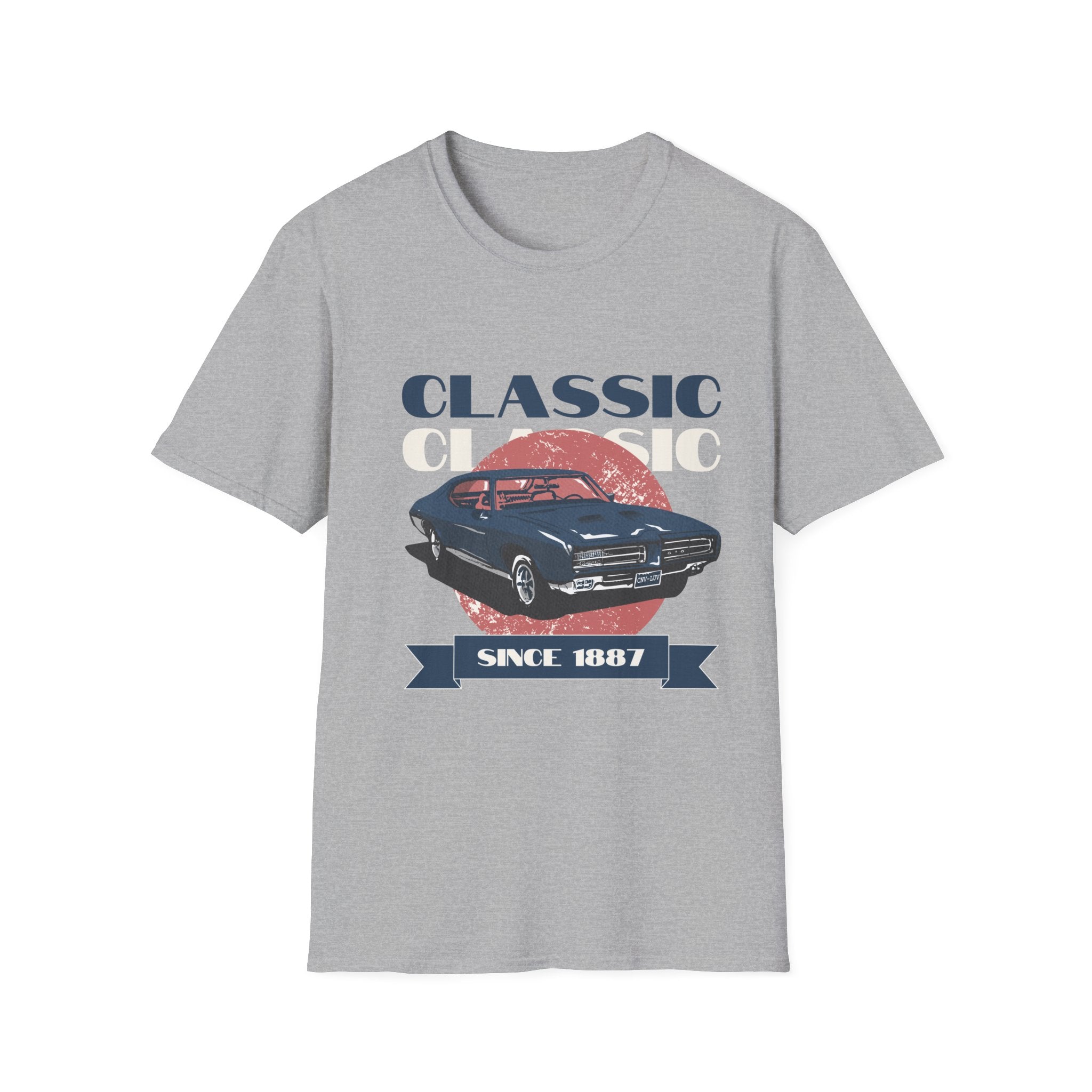 Classic Car Graphic T-Shirt — “Classic Since 1887” Vintage Auto Tee - Creations by Chris and Carlos