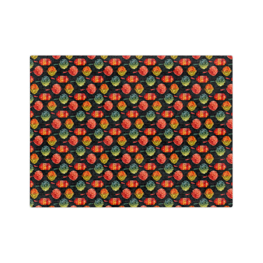 Sol y Alegría (Sun and Joy) Collection-Lanterns Velveteen Blanket - Creations by Chris and Carlos