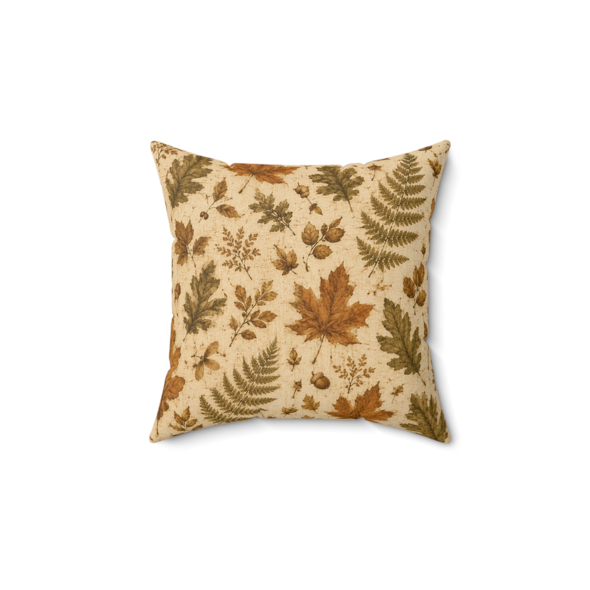 Old Soul Harvest™ Pressed Autumn Leaves Throw Pillow - Throw Pillow from Old Soul Harvest Campfire Circle