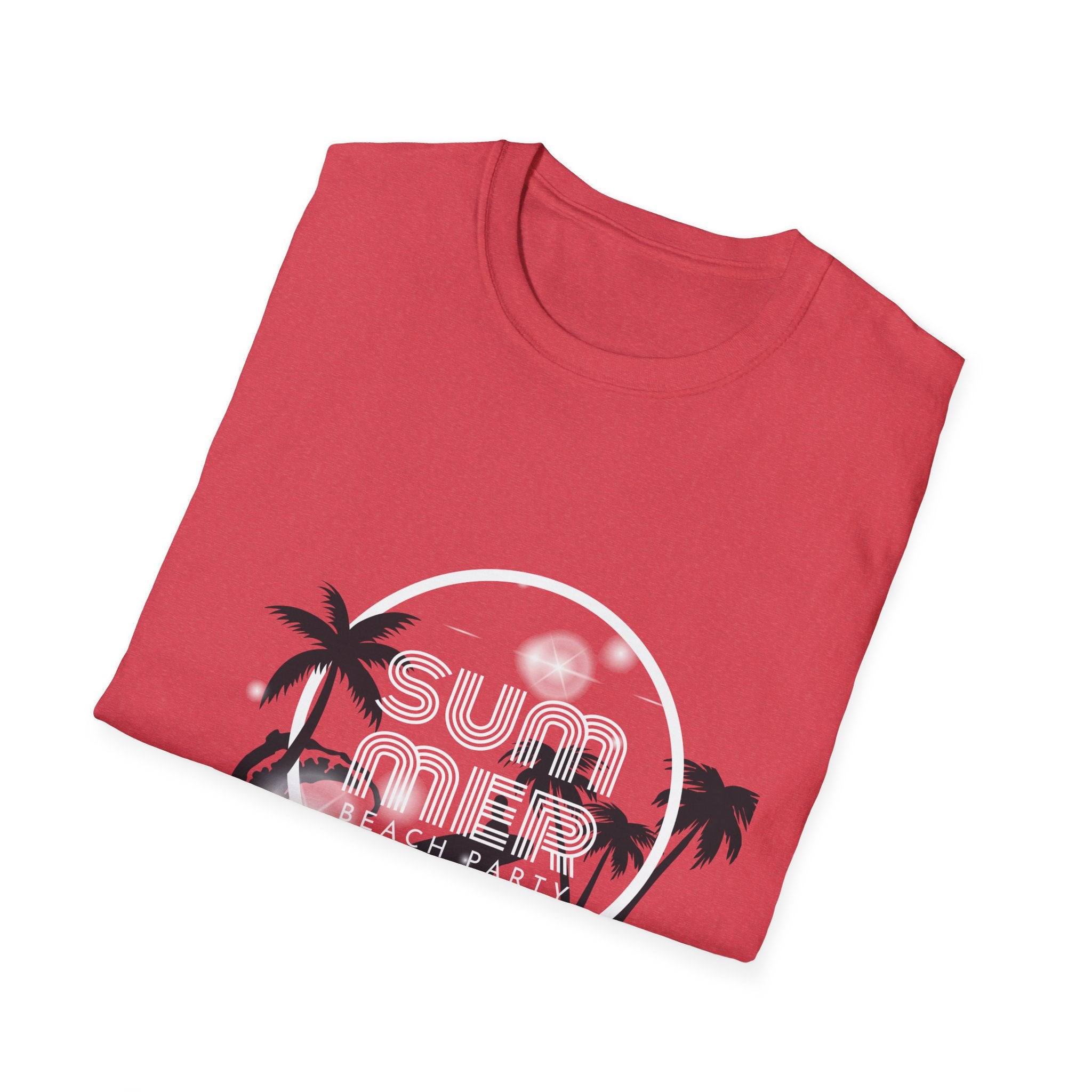 Surfer Palm Beach T-Shirt — Tropical Wave & Palm Trees Graphic Tee - Creations by Chris and Carlos
