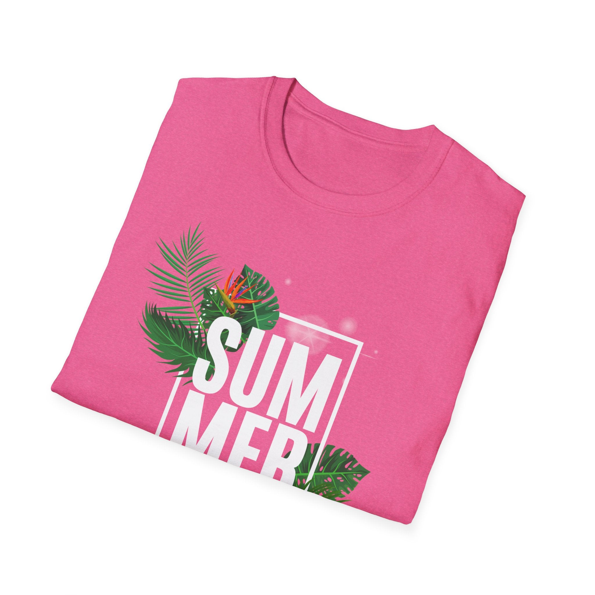Summer Beach Party T-Shirt — Tropical Palm Leaves Graphic Tee - Creations by Chris and Carlos