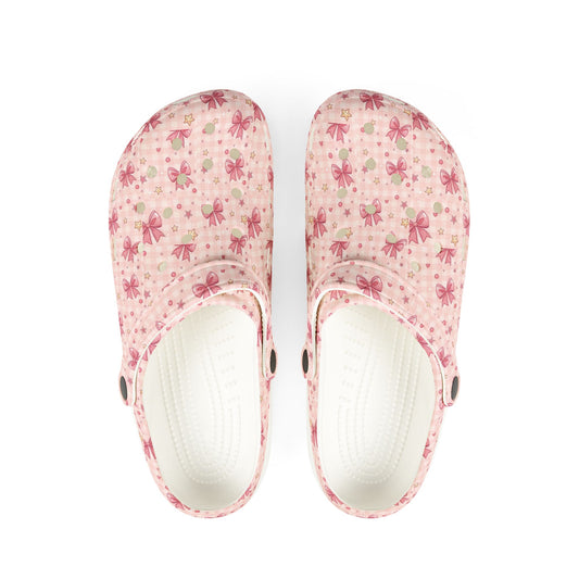 Floral Pink Garden Clogs – Cute EVA Foam Slip-On Shoes - Creations by Chris and Carlos
