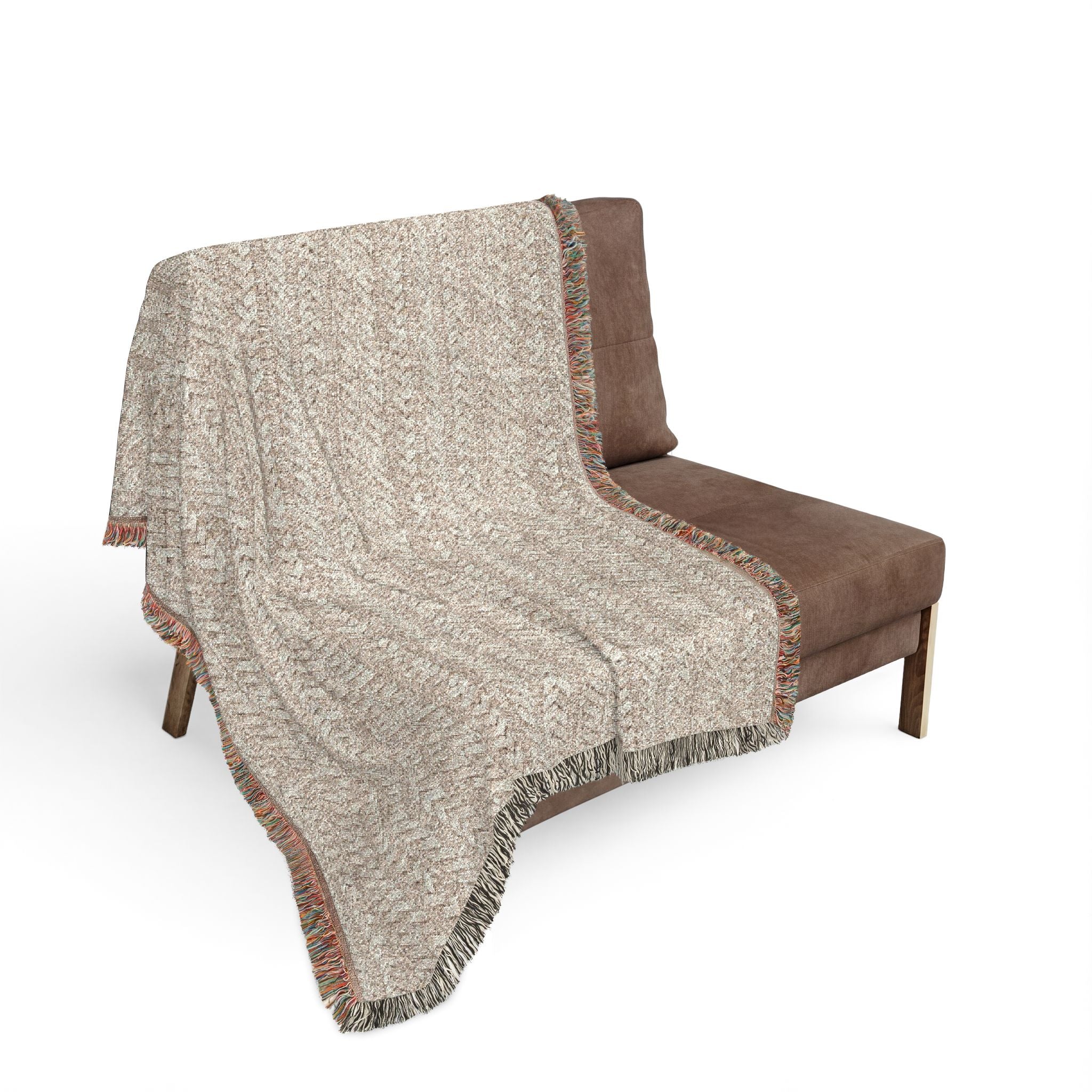 Plumstead Manor Textured Woven Throw Blanket — Reversible Striped Fringe Accent - Creations by Chris and Carlos