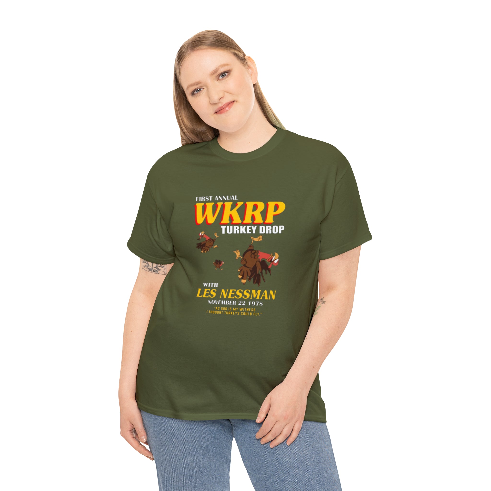 WKRP 70's TV Show- Unisex Heavy Cotton T-Shirt - Creations by Chris and Carlos