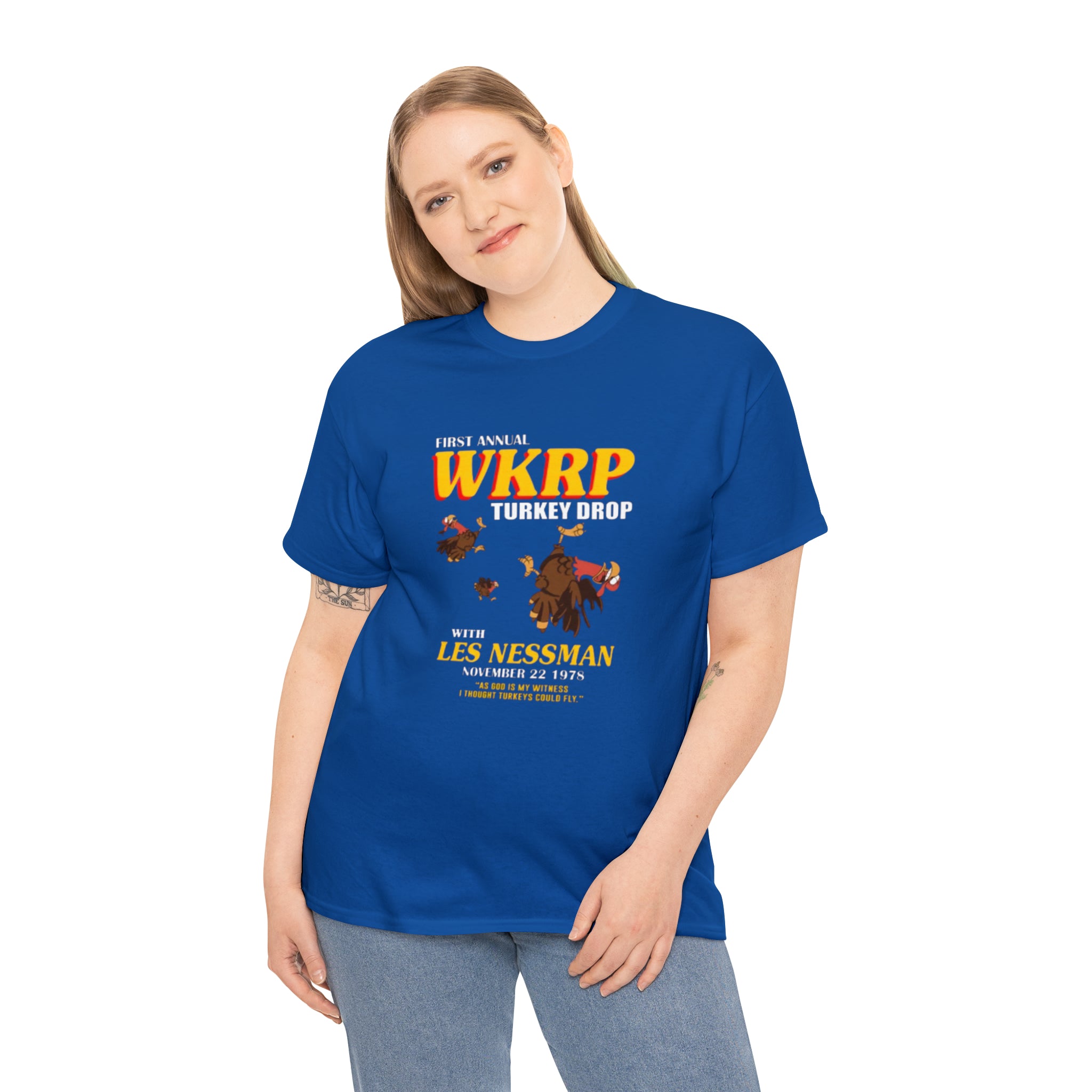 WKRP 70's TV Show- Unisex Heavy Cotton T-Shirt - Creations by Chris and Carlos