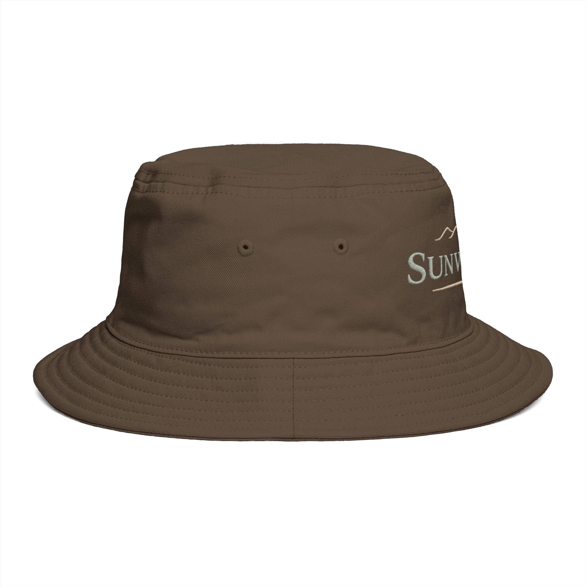 Sunwashed Mountain Bucket Hat — Brown Outdoor Travel & Festival Sun Hat - Creations by Chris and Carlos