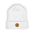 Embroidered Gold Coin Cuffed Beanie — Classic Knit Winter Hat - Creations by Chris and Carlos