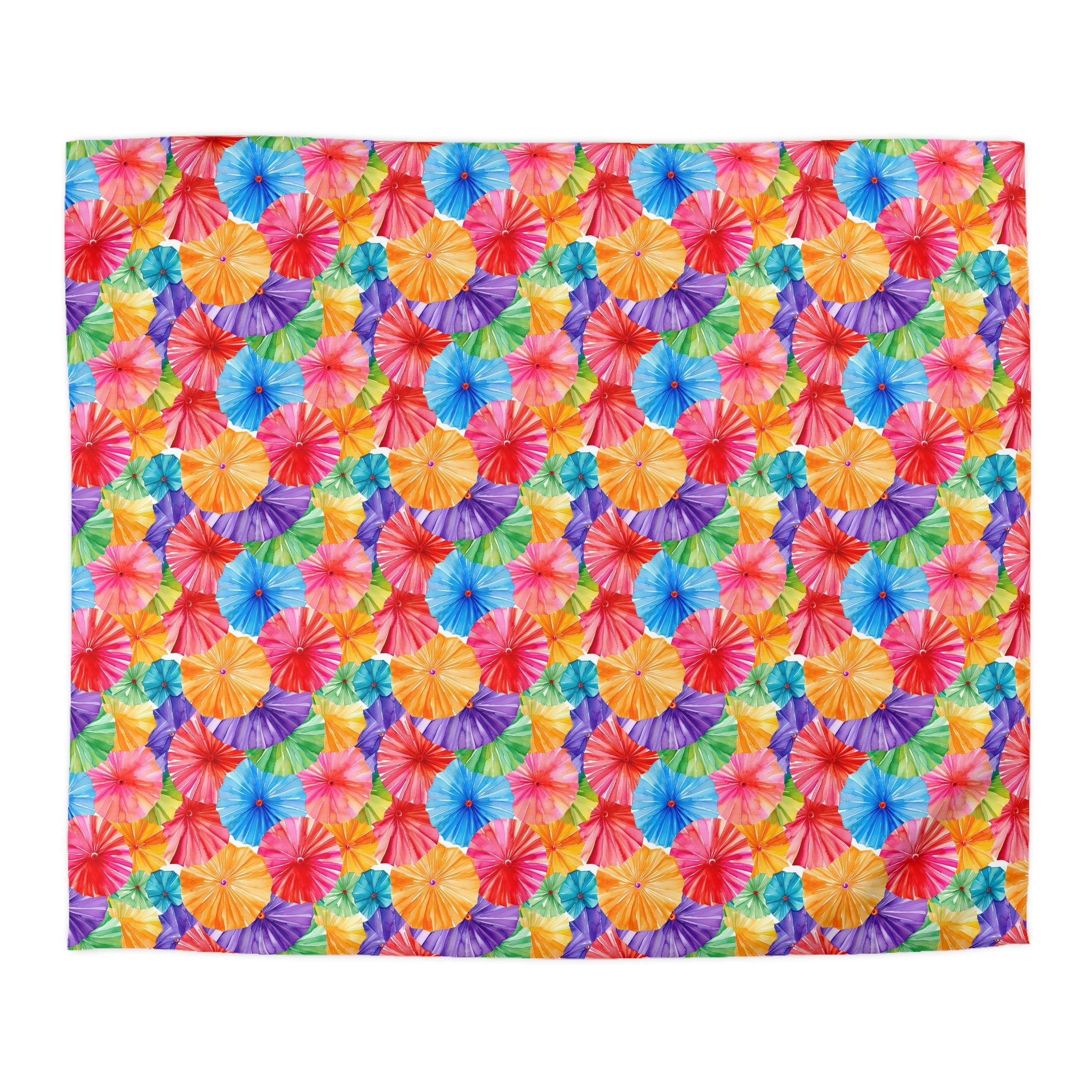 Sol y Alegría (Sun and Joy) Collection- Tie-Dye Floral Duvet Cover — Vibrant Rainbow Microfiber Bedding - Creations by Chris and Carlos
