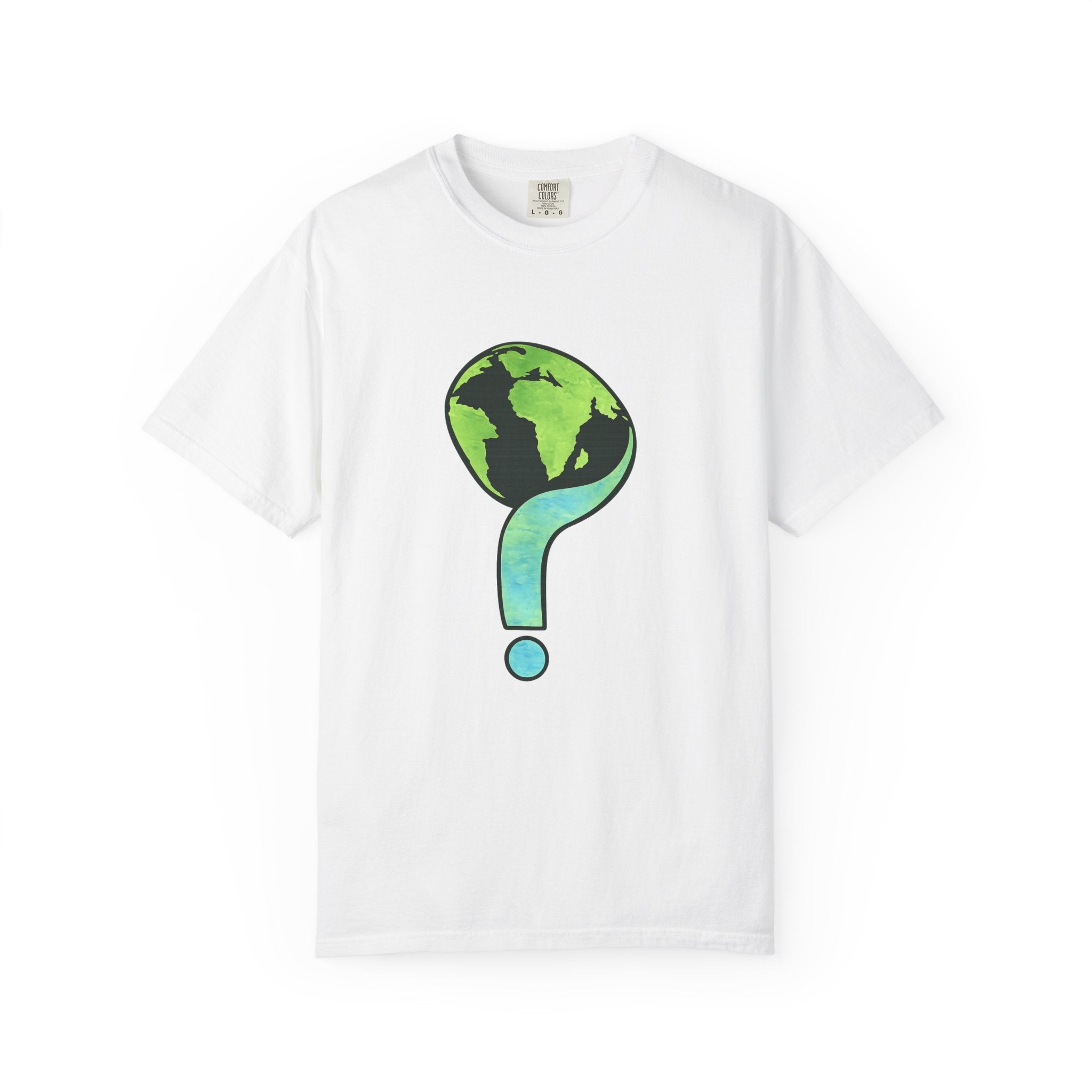 Earth Question Mark T-Shirt — Eco Awareness Graphic Tee - Creations by Chris and Carlos